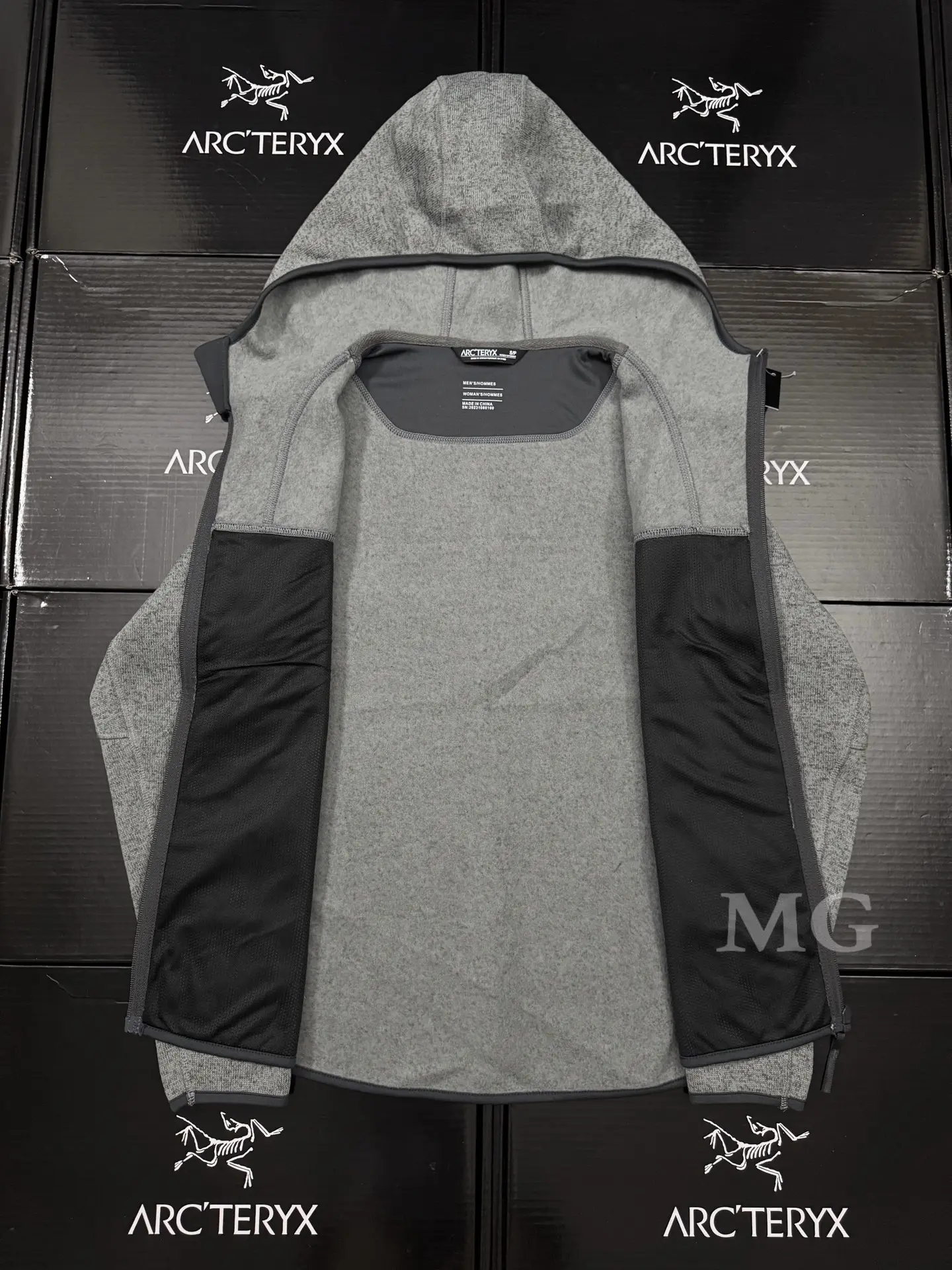 Covert Wool-Blend Fleece Hooded Jacket D26020732 — view 7