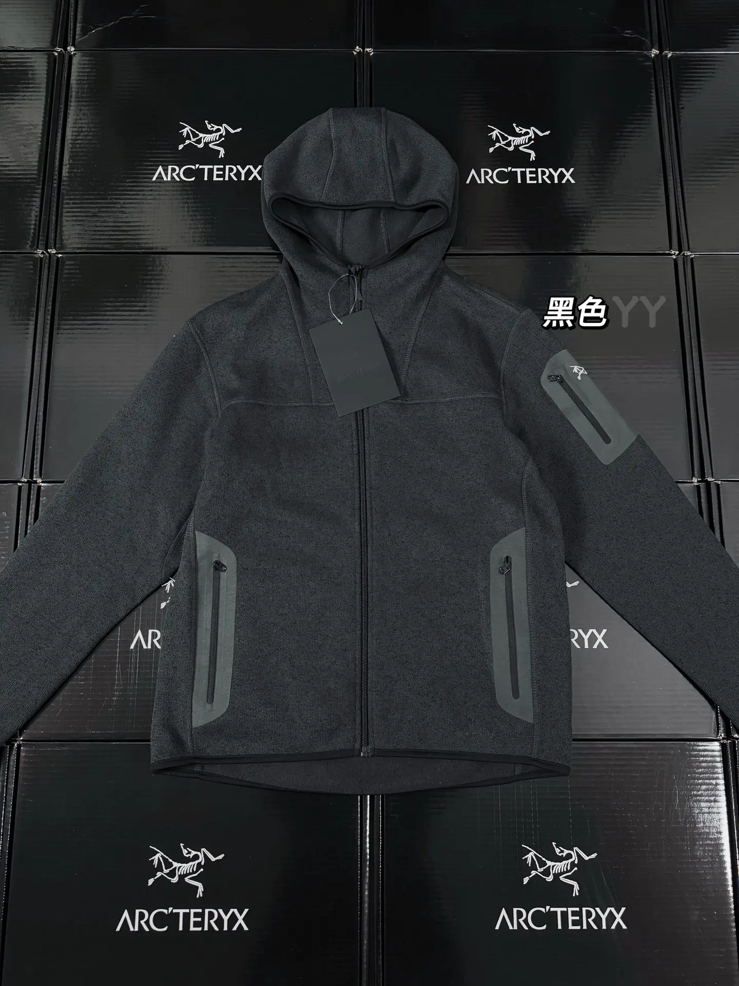 Covert Wool-Blend Fleece Hooded Jacket D26020652