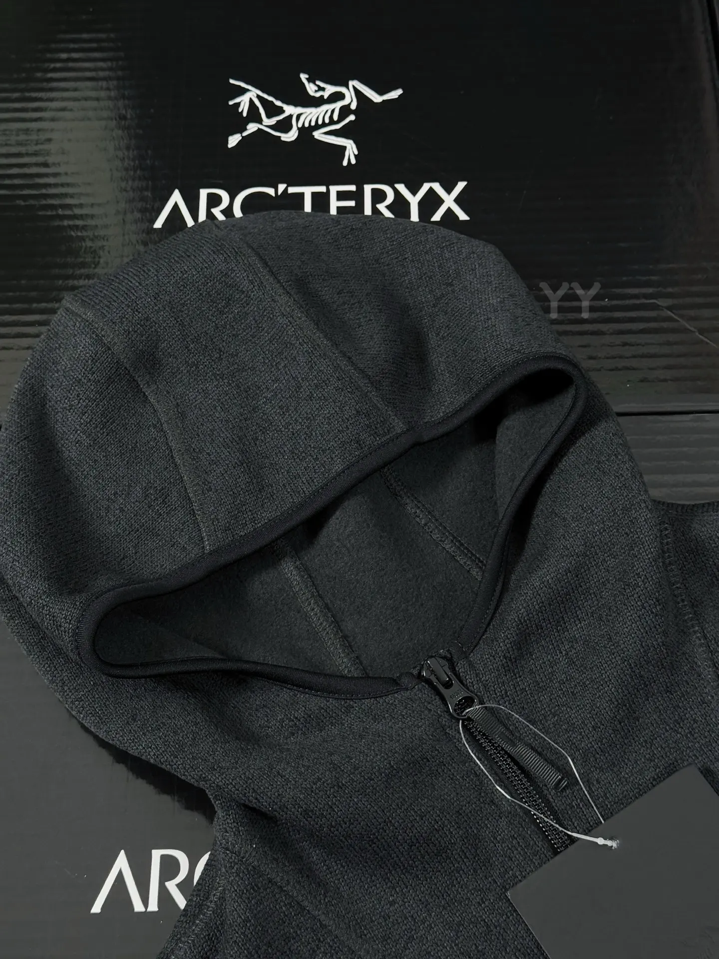 Covert Wool-Blend Fleece Hooded Jacket D26020652 — view 2