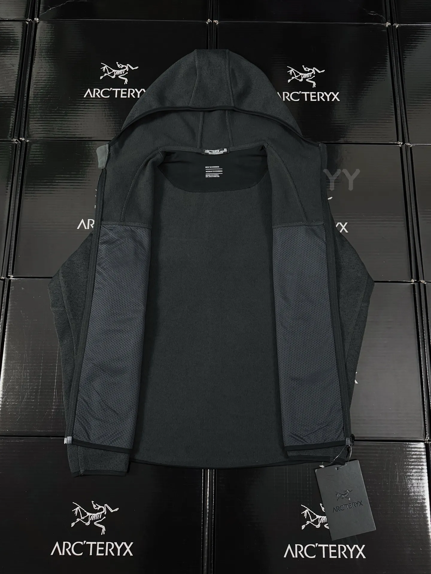 Covert Wool-Blend Fleece Hooded Jacket D26020652 — view 6