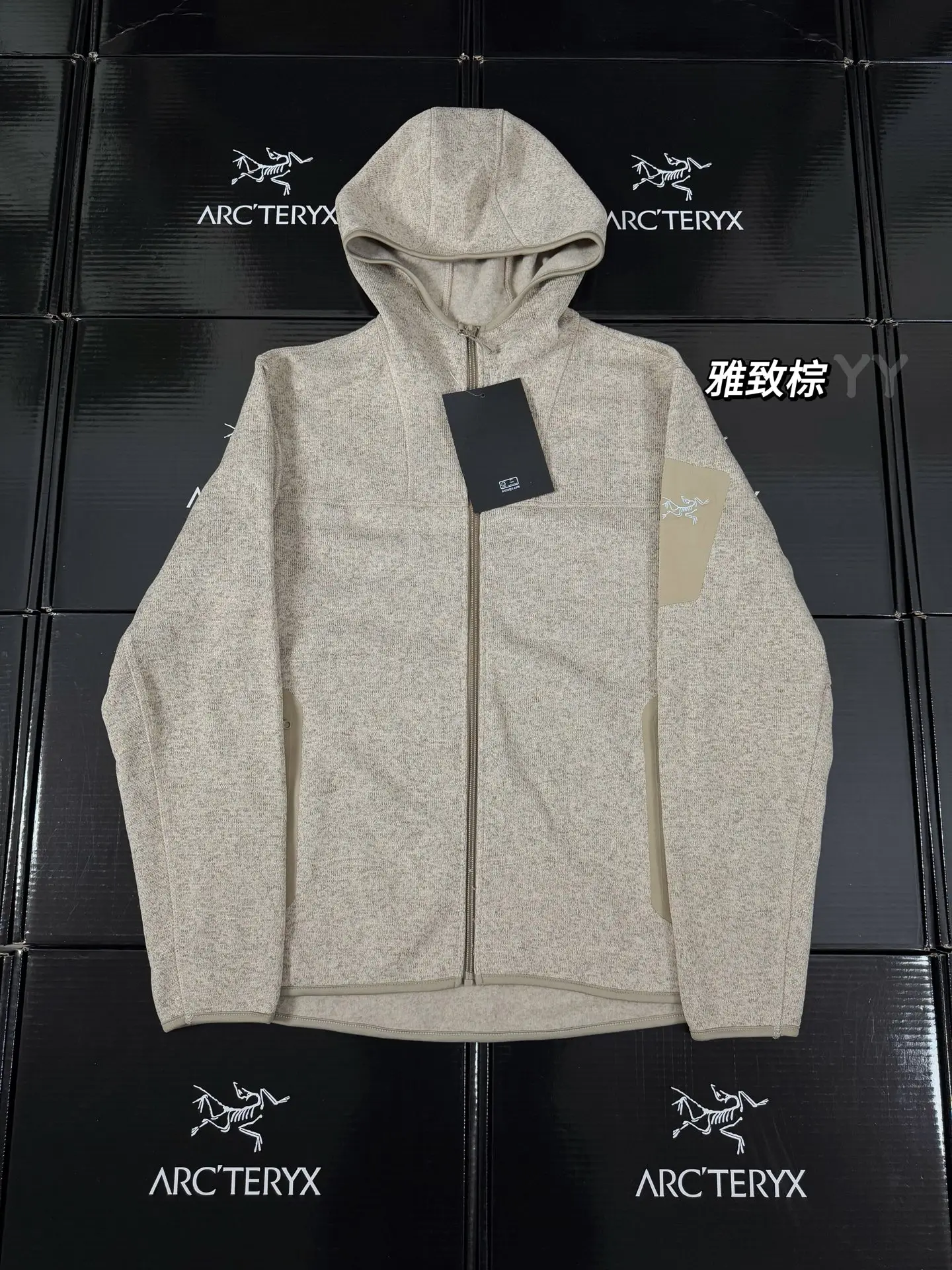 Covert Wool-Blend Fleece Hooded Jacket D26020651