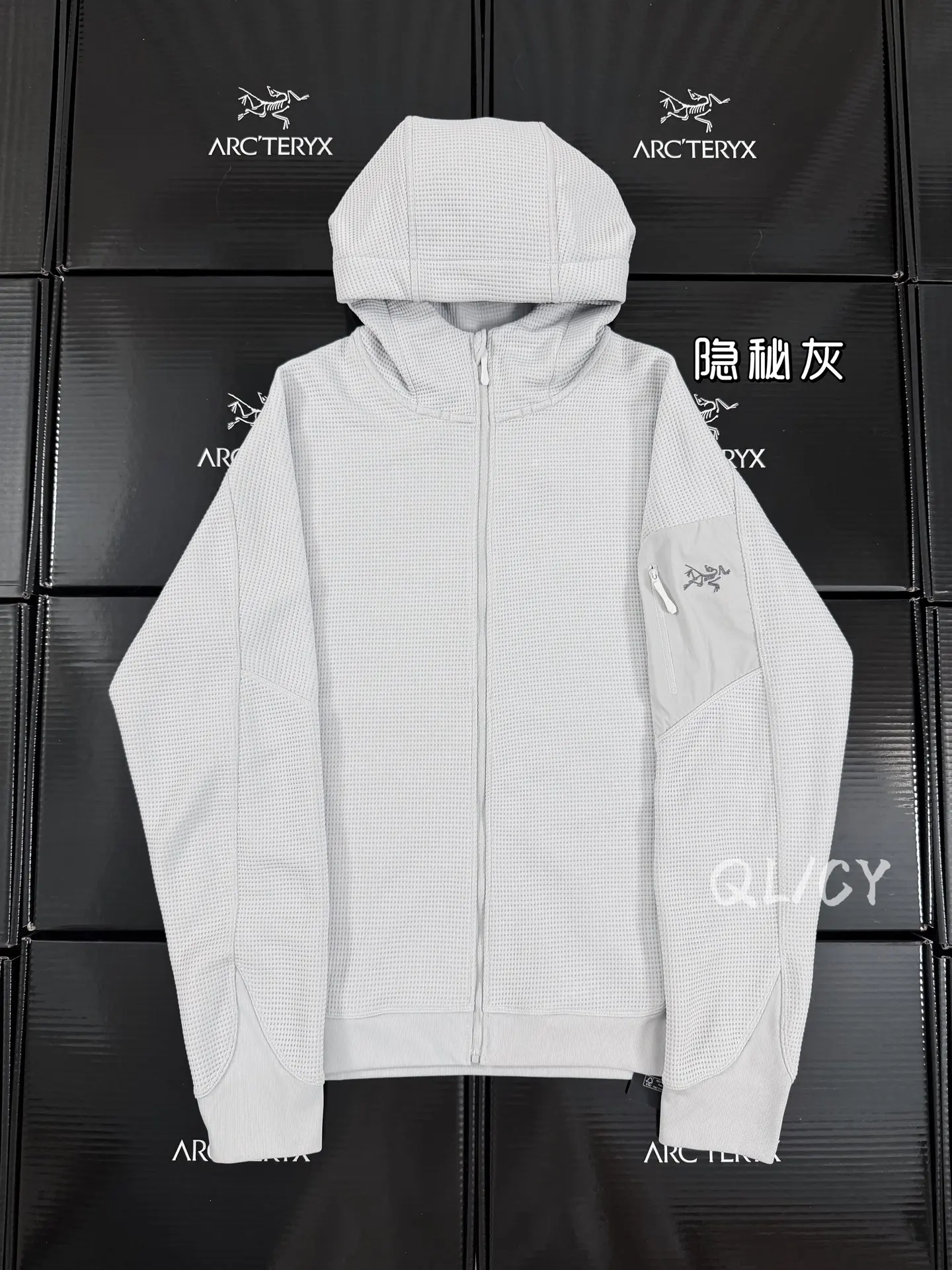 Olera Waffle-Knit Hooded Jacket D28020892