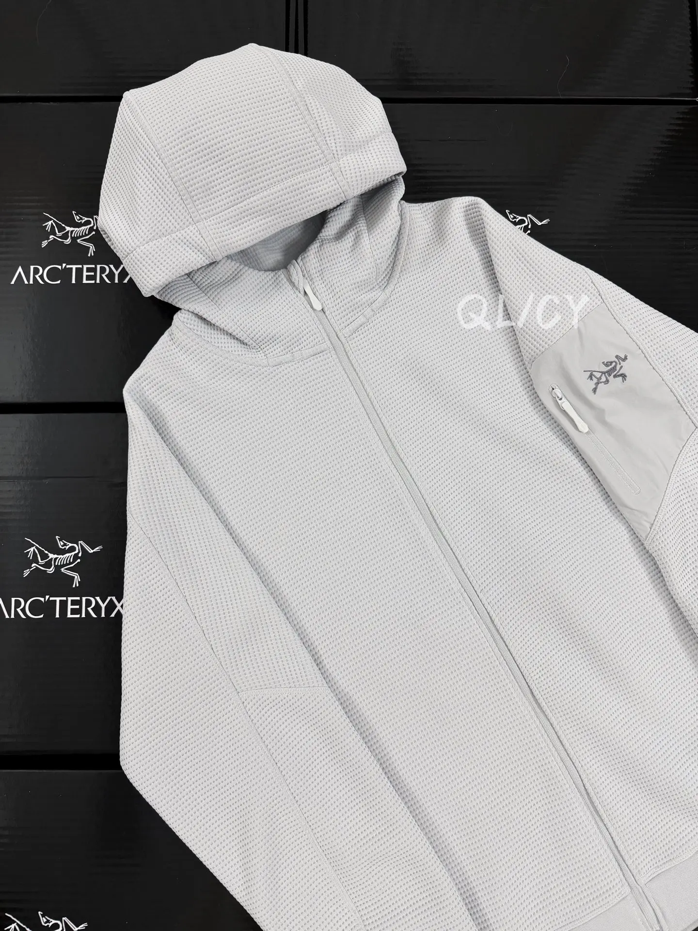 Olera Waffle-Knit Hooded Jacket D28020892 — view 3