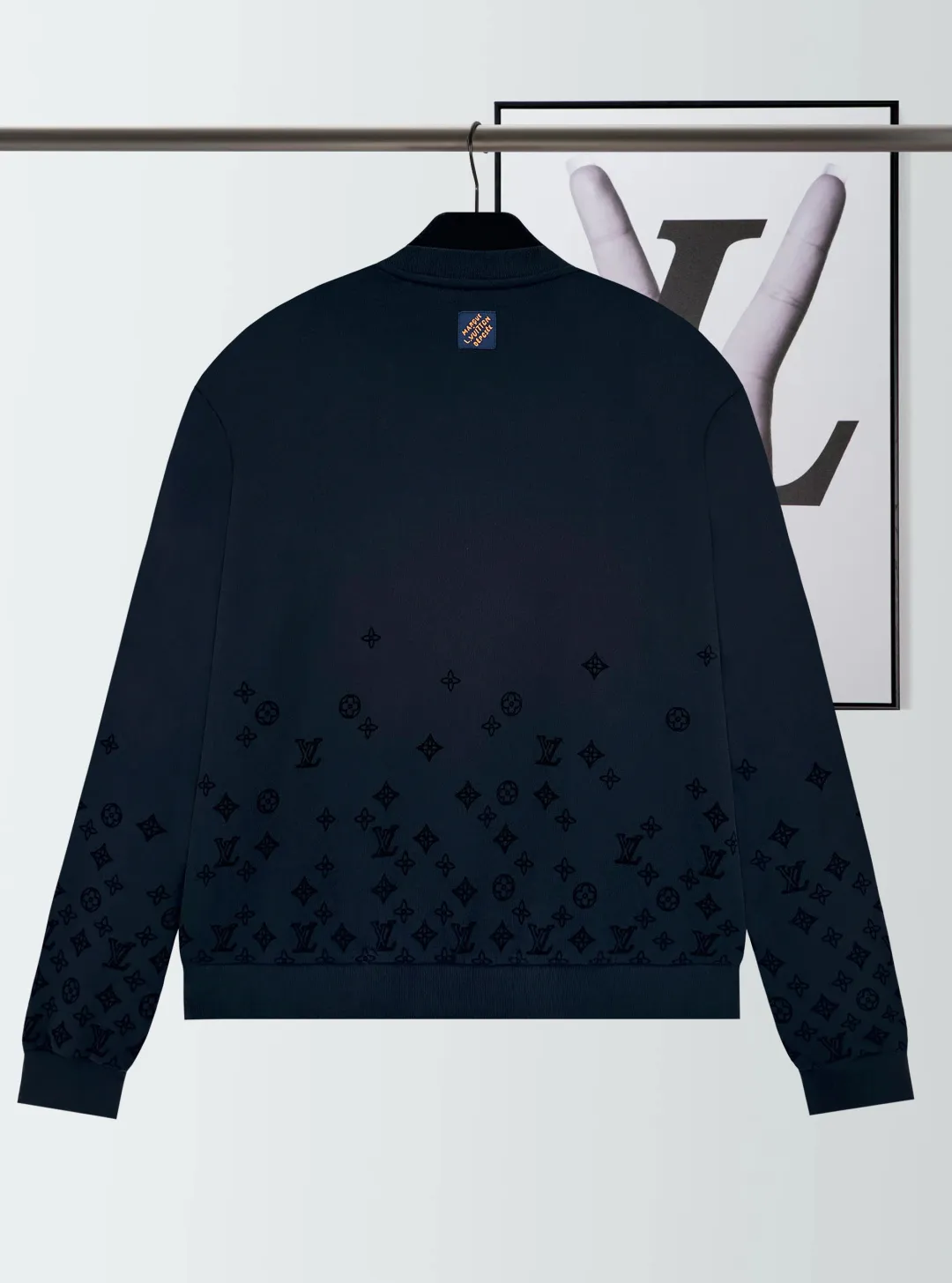 Monogram Flocked Gradient Crew-Neck Sweatshirt D29519088 — view 2
