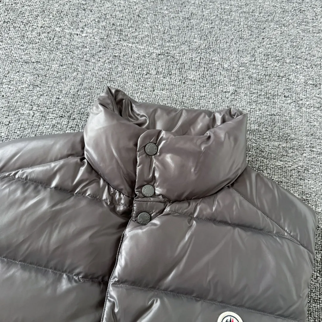 Moncler Glossy Down-Filled Puffer Vest D34024724 — view 3