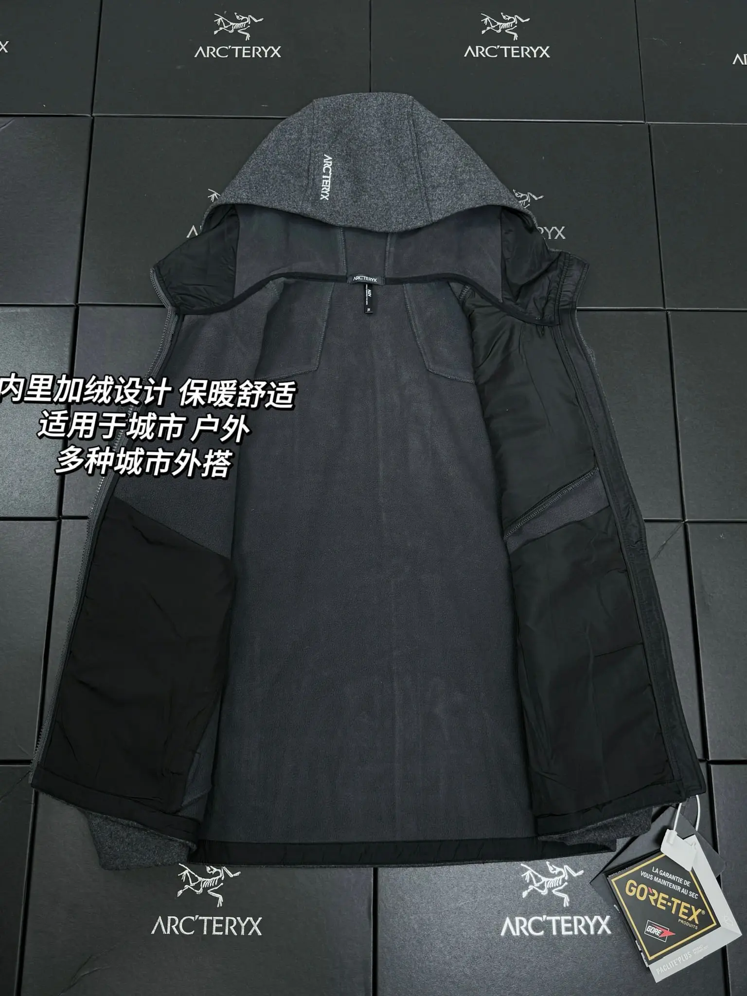Sawyer Wool Hooded Softshell Jacket D35020641 — view 3