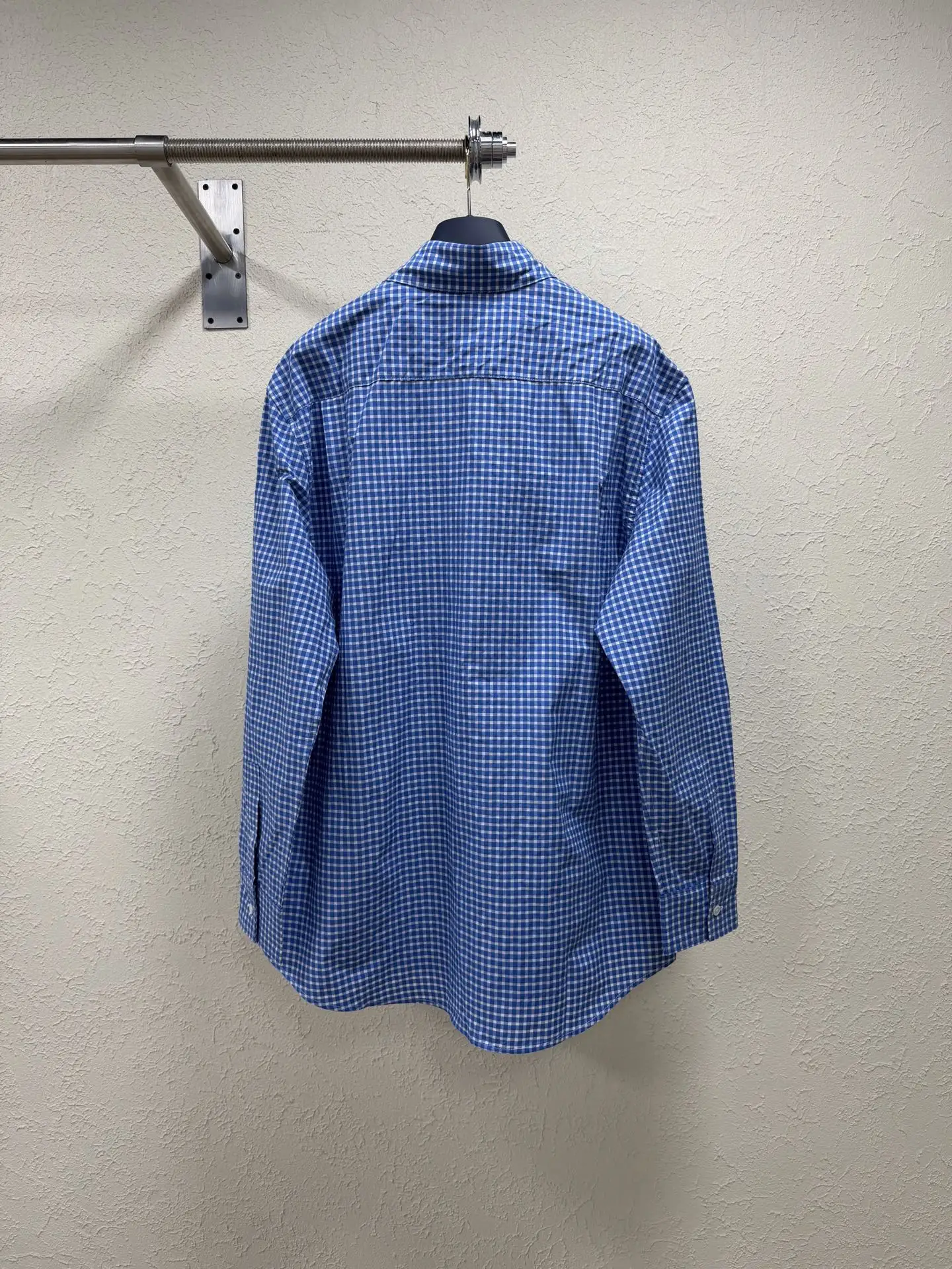 Anagram Embroidered Gingham Cotton Shirt D26019093 — view 2