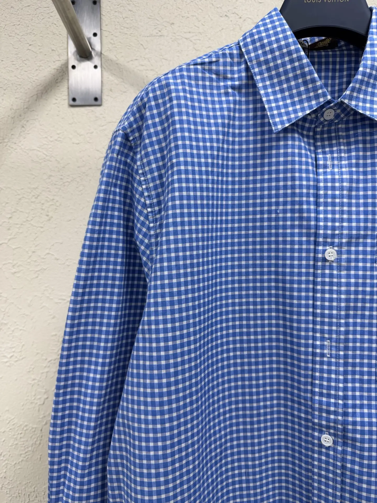 Anagram Embroidered Gingham Cotton Shirt D26019093 — view 5