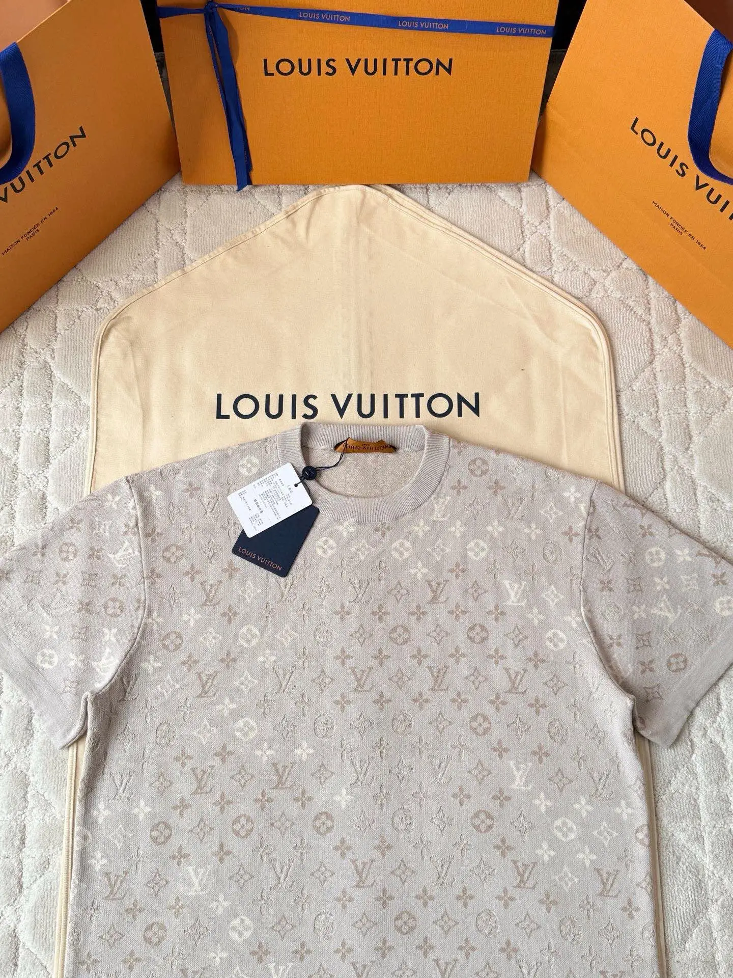 Monogram Jacquard Wool-Blend Knit T-Shirt D17516279 — view 6
