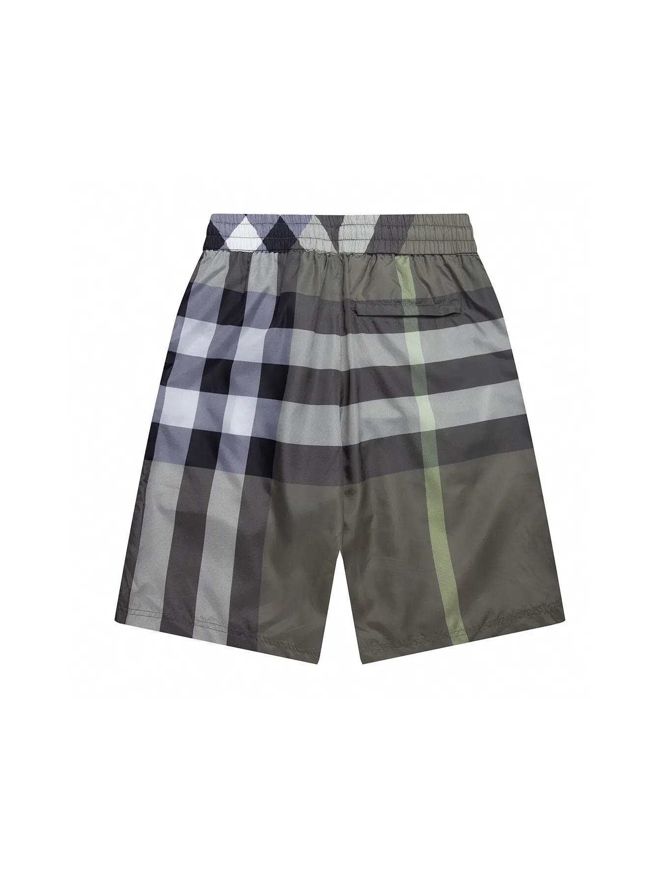 Check Print Drawstring Swim Shorts D10516287 — view 2
