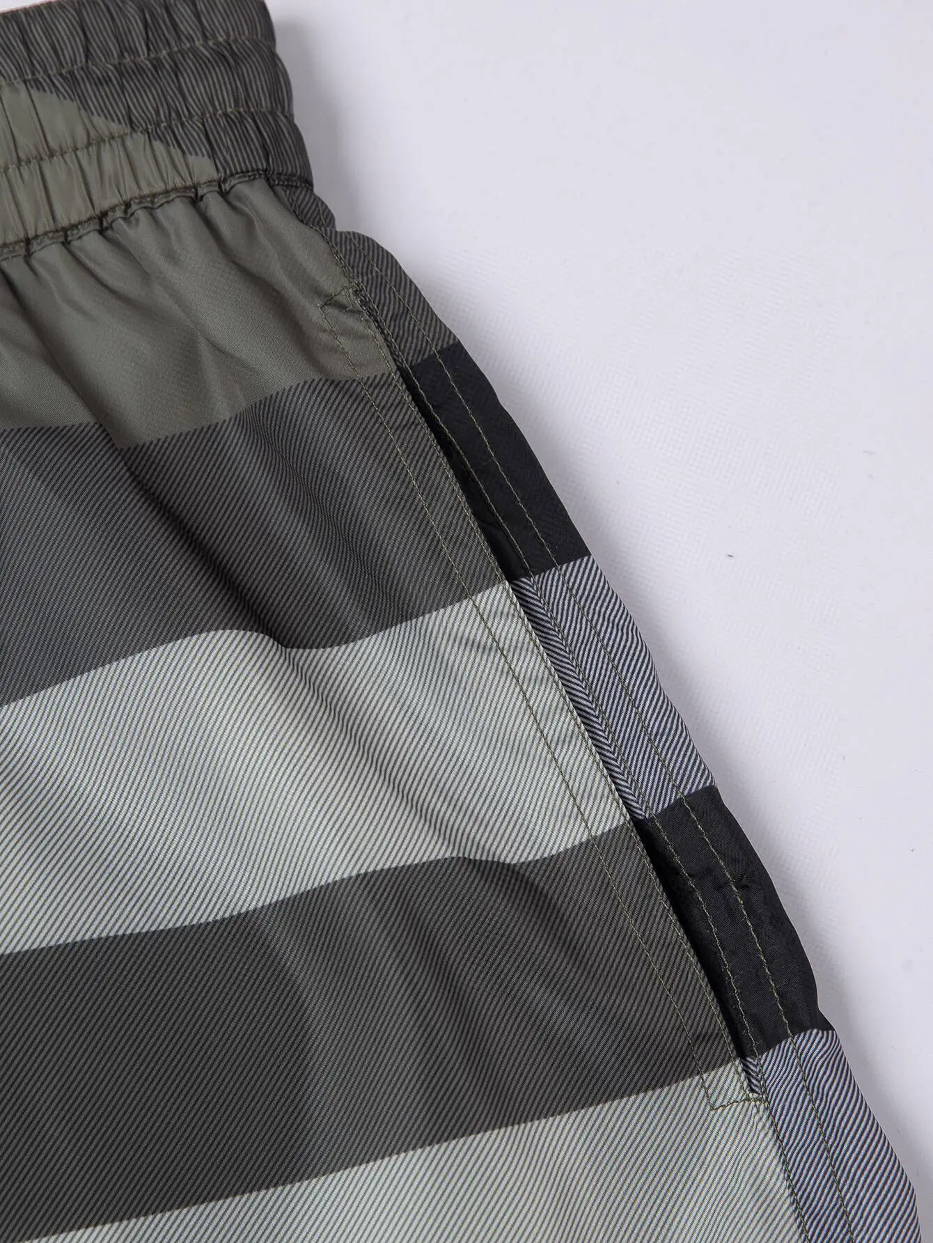 Check Print Drawstring Swim Shorts D10516287 — view 13