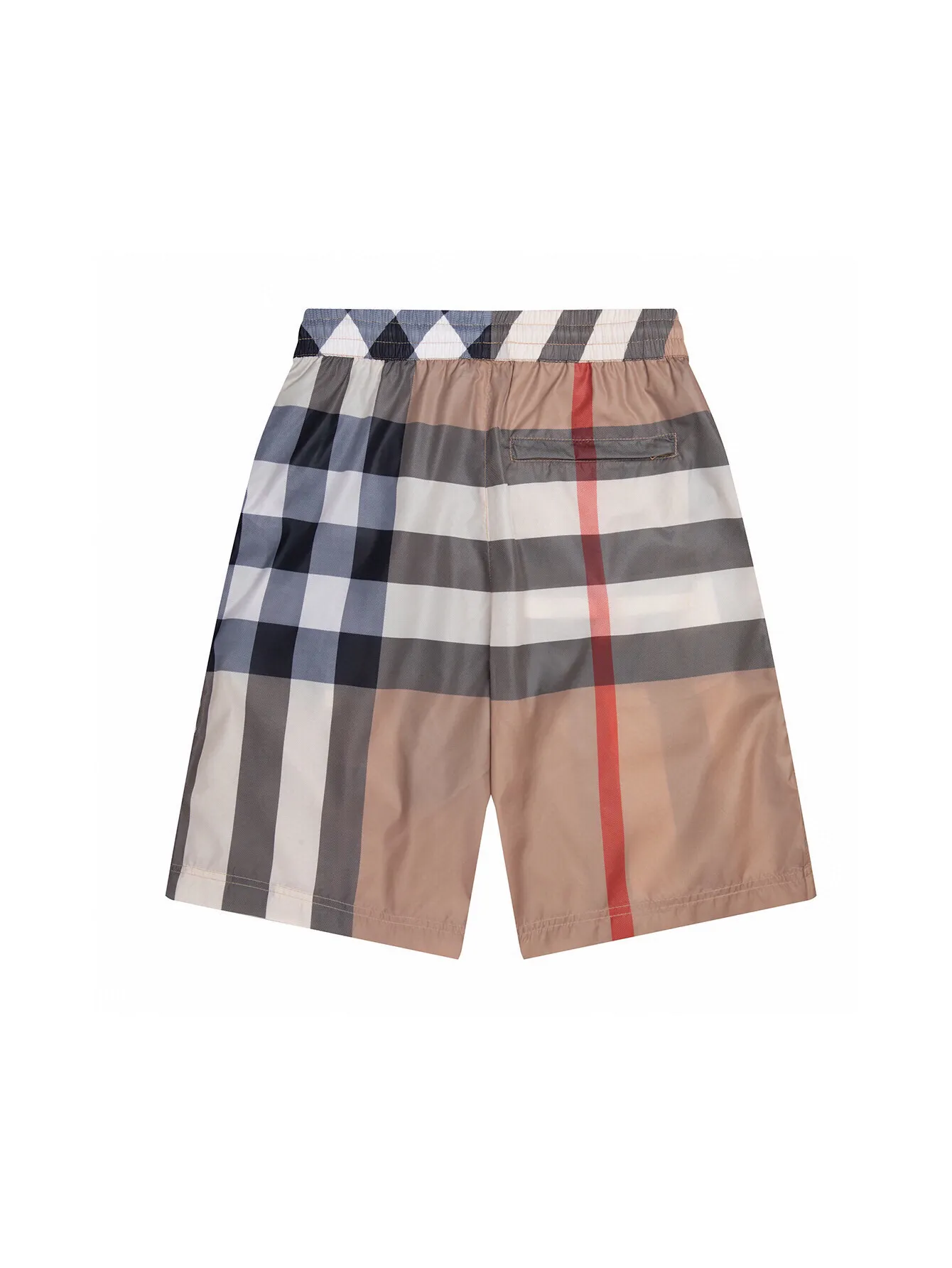 Check Print Drawstring Swim Shorts D10516285 — view 3