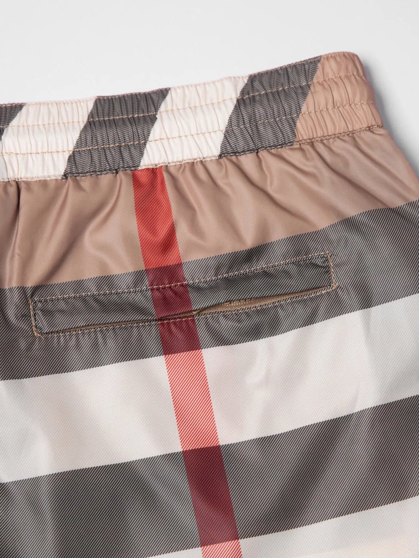 Check Print Drawstring Swim Shorts D10516285 — view 7