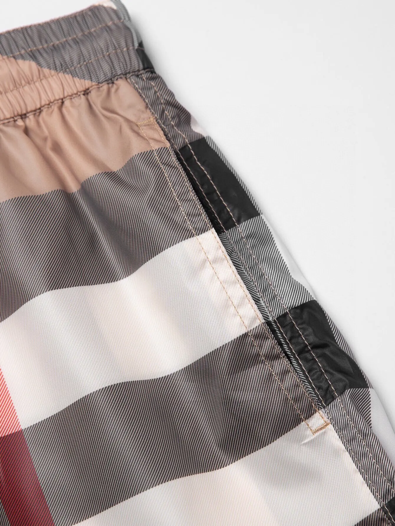 Check Print Drawstring Swim Shorts D10516285 — view 12