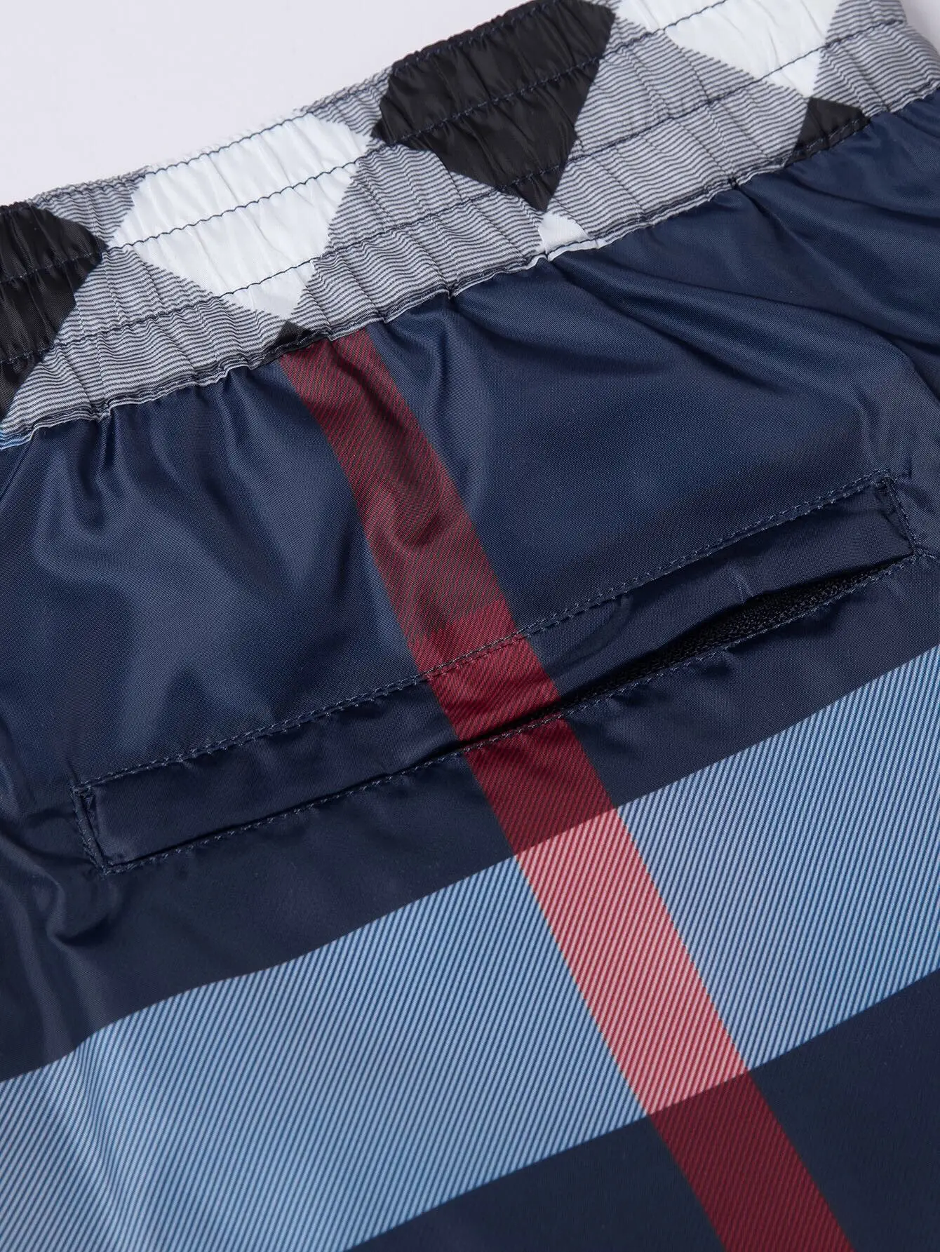 Check Print Drawstring Swim Shorts D10516286 — view 7