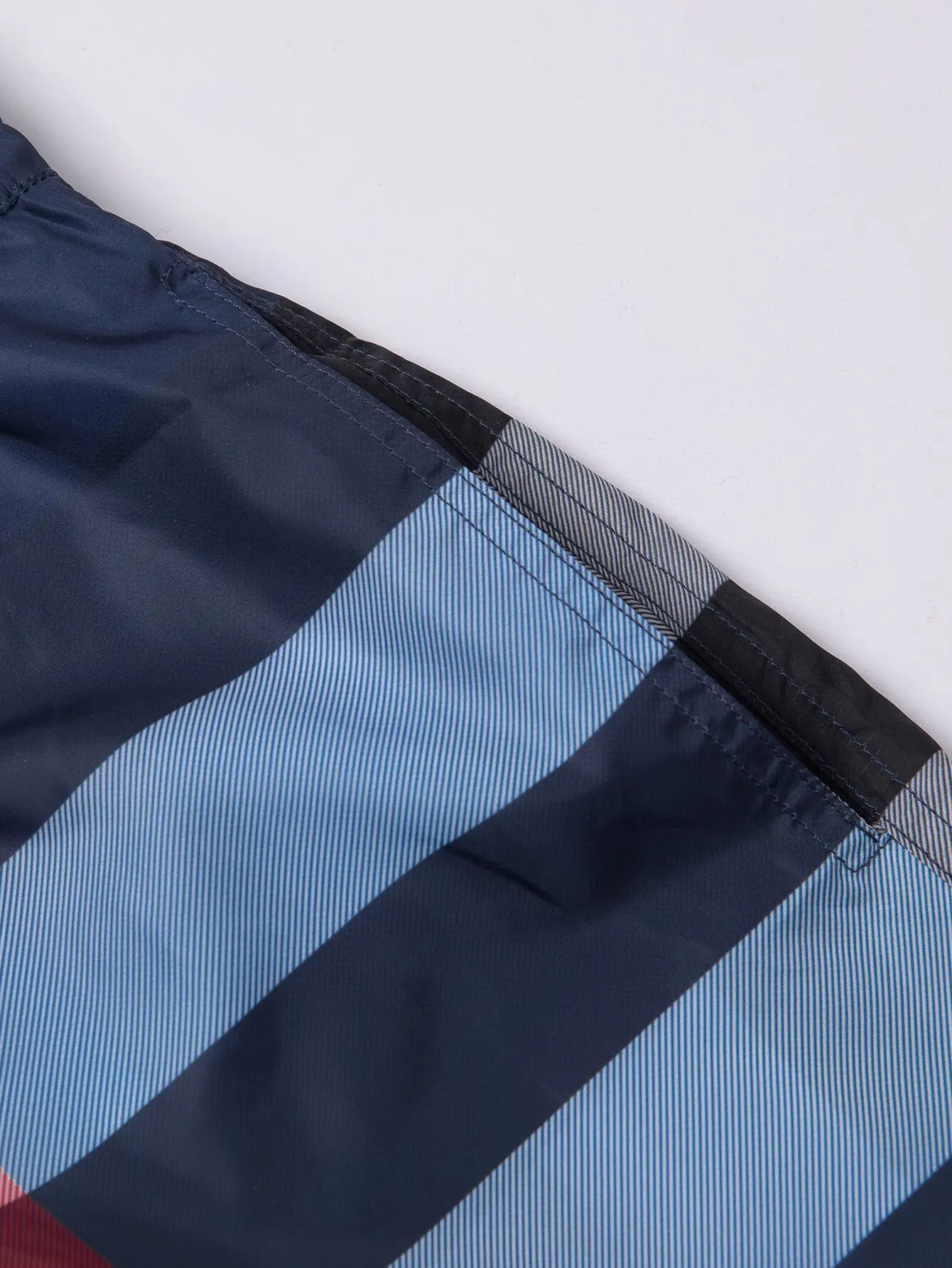 Check Print Drawstring Swim Shorts D10516286 — view 9