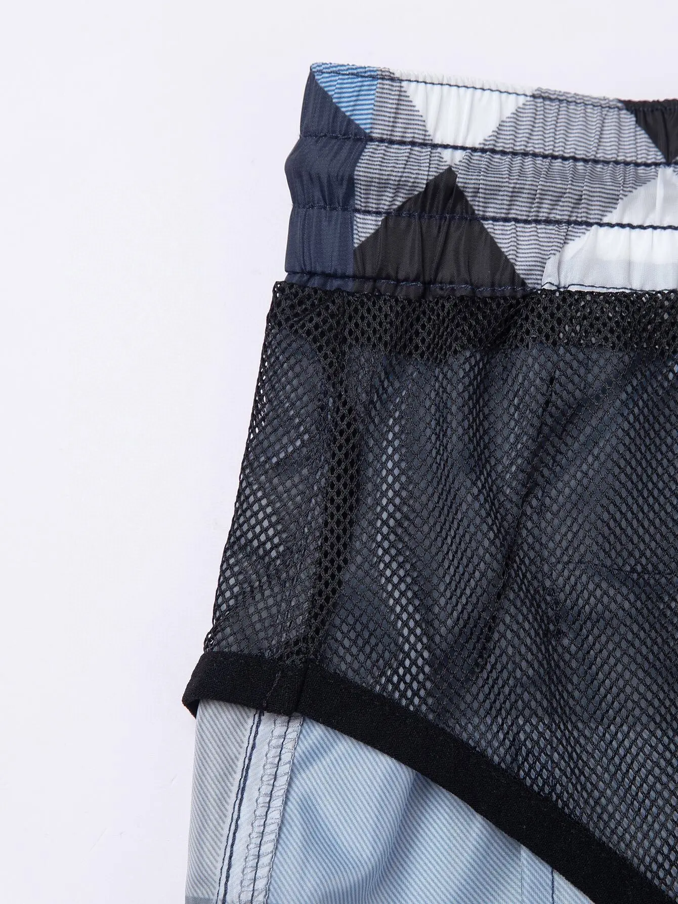 Check Print Drawstring Swim Shorts D10516286 — view 16
