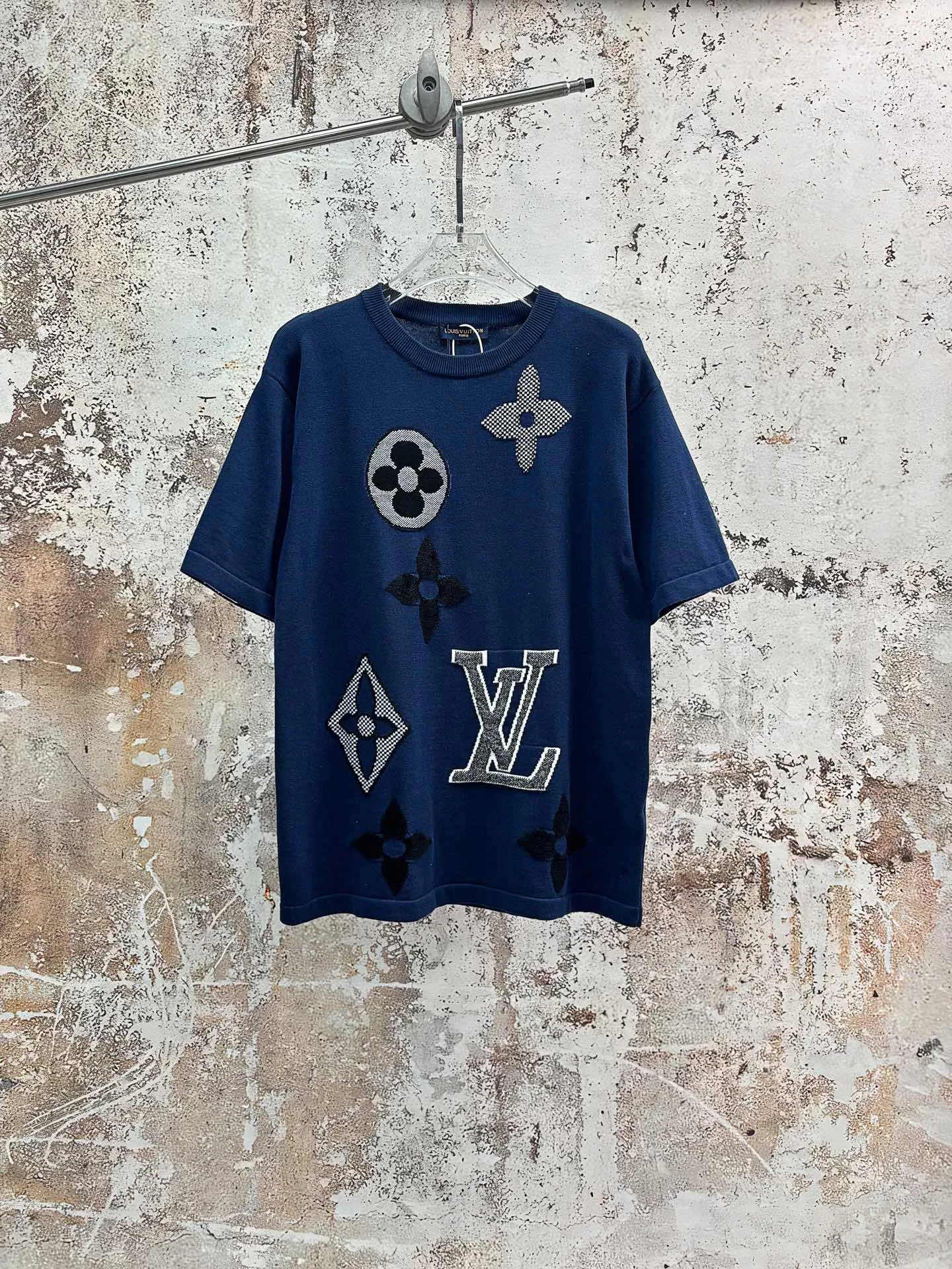 Monogram Jacquard Cotton Knit T-Shirt D18514328