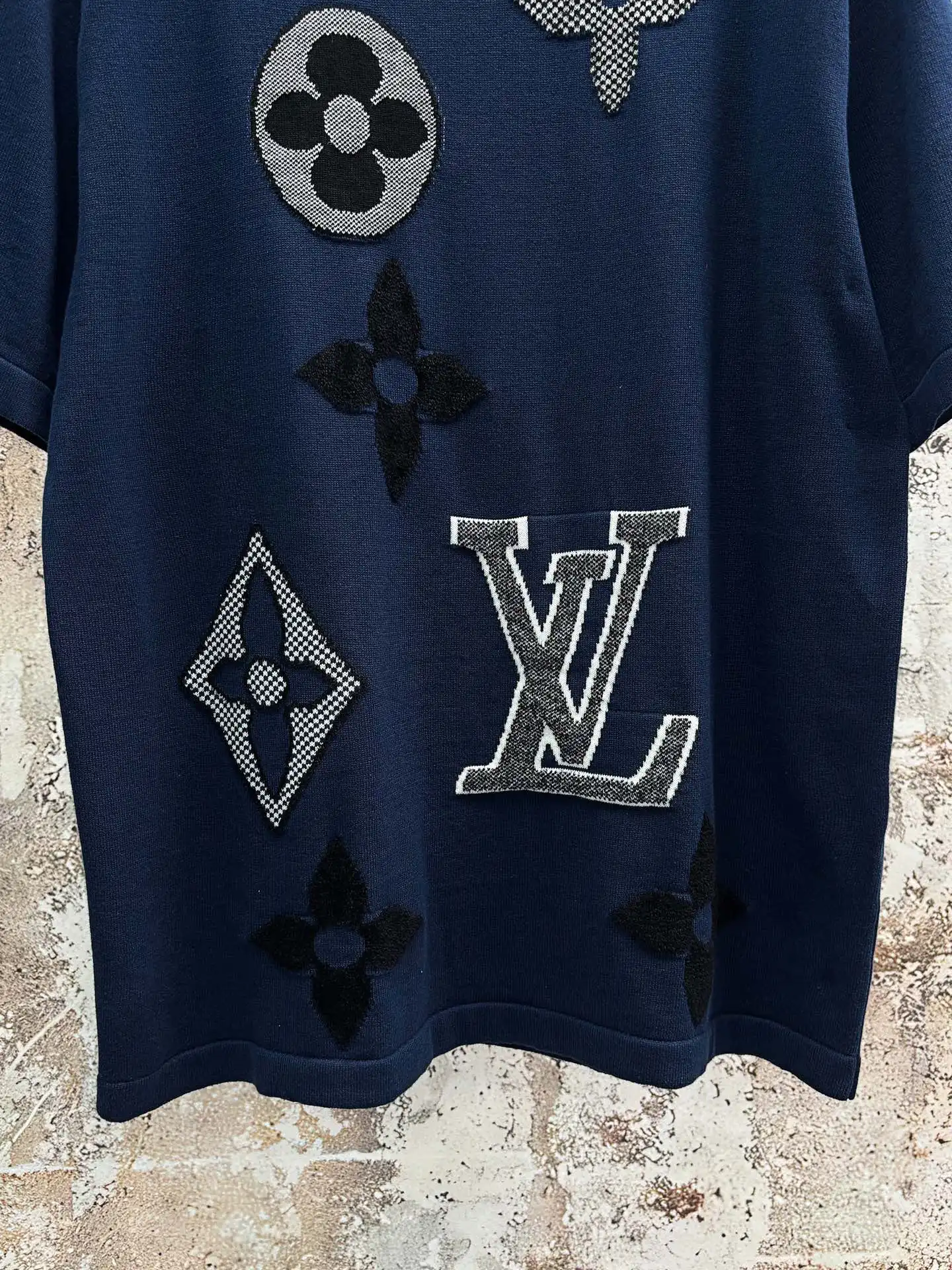 Monogram Jacquard Cotton Knit T-Shirt D18514328 — view 3
