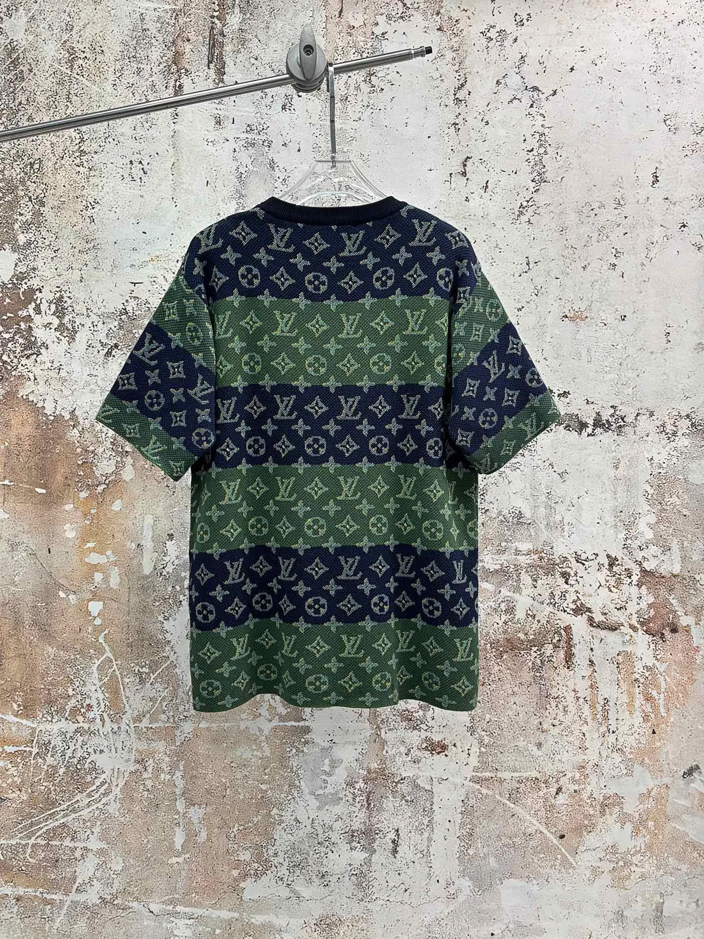 Monogram Striped Cotton T-Shirt D19014327 — view 2