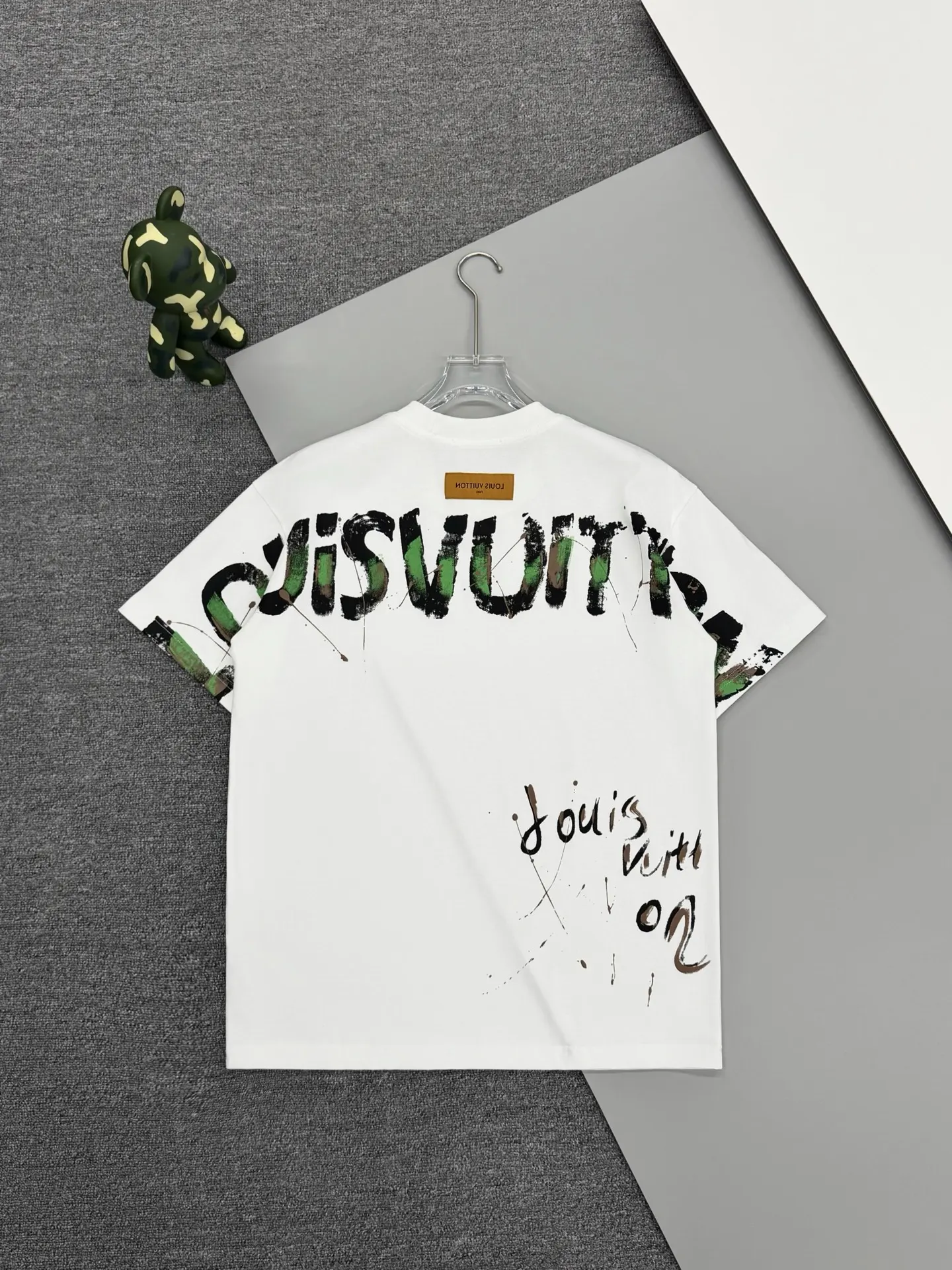 Hand-Painted Logo Cotton T-Shirt D13513770 — view 2