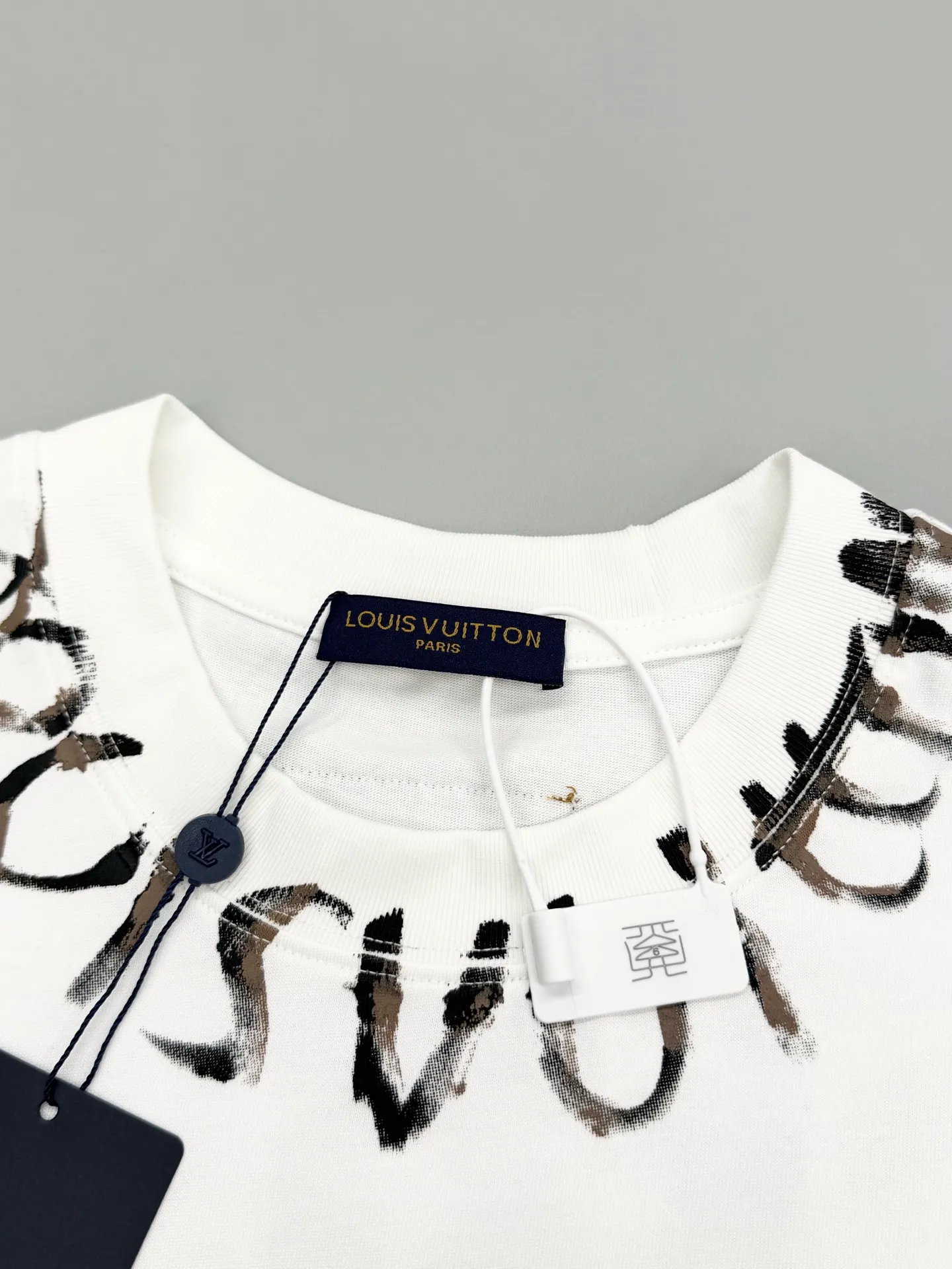 Hand-Painted Logo Cotton T-Shirt D13513770 — view 3