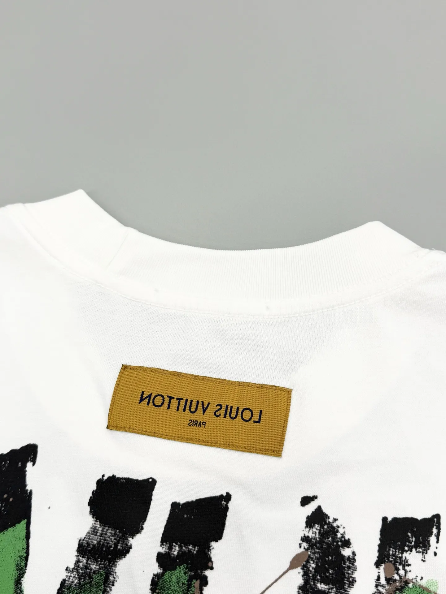 Hand-Painted Logo Cotton T-Shirt D13513770 — view 6