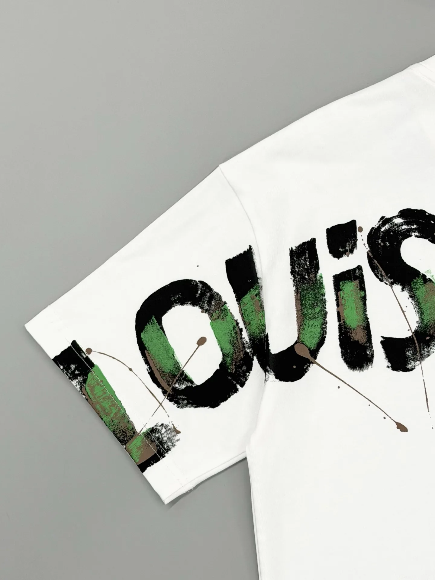 Hand-Painted Logo Cotton T-Shirt D13513770 — view 7