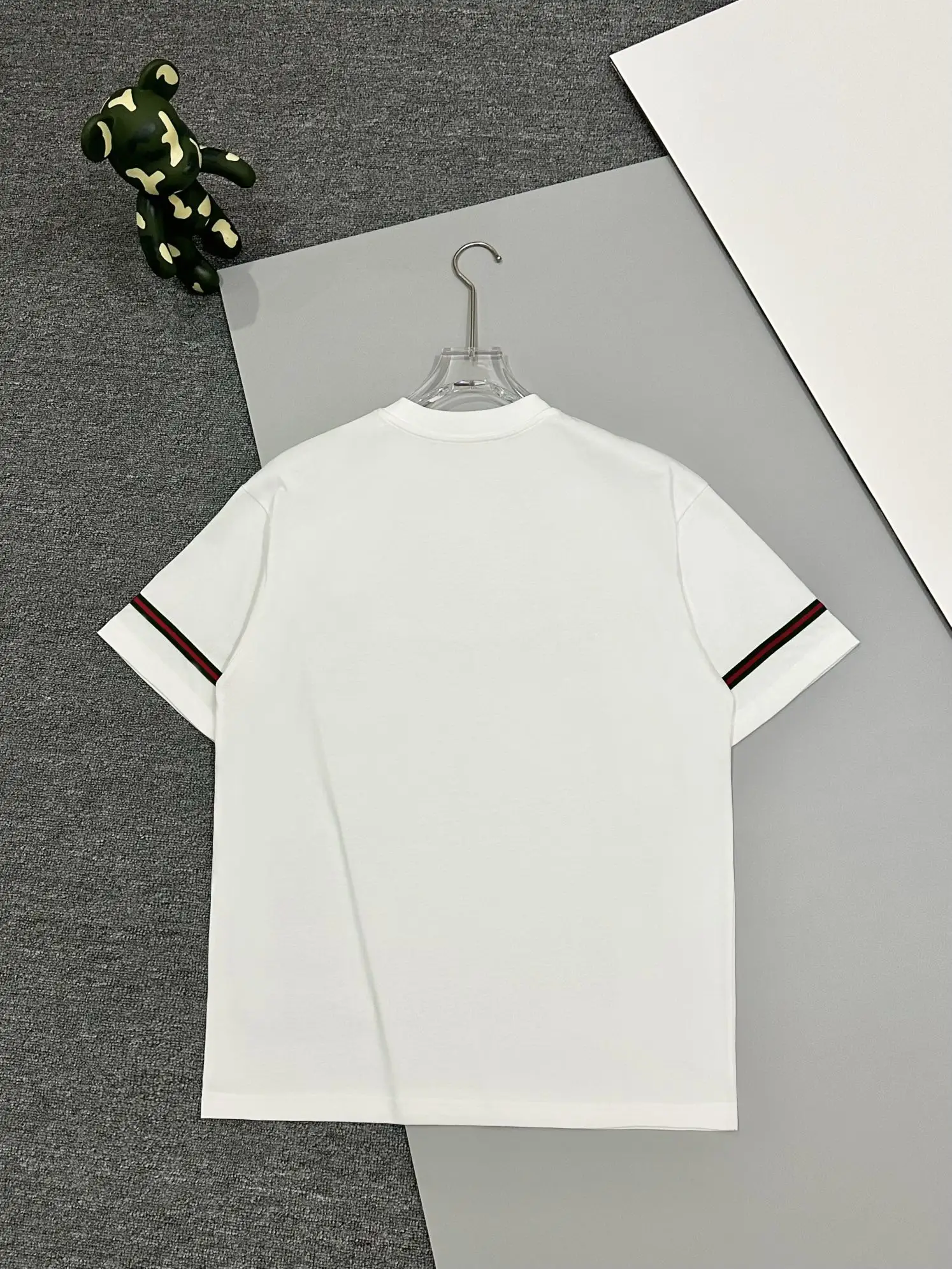 Logo Embroidered Web-Stripe Cotton T-Shirt D13513750 — view 2