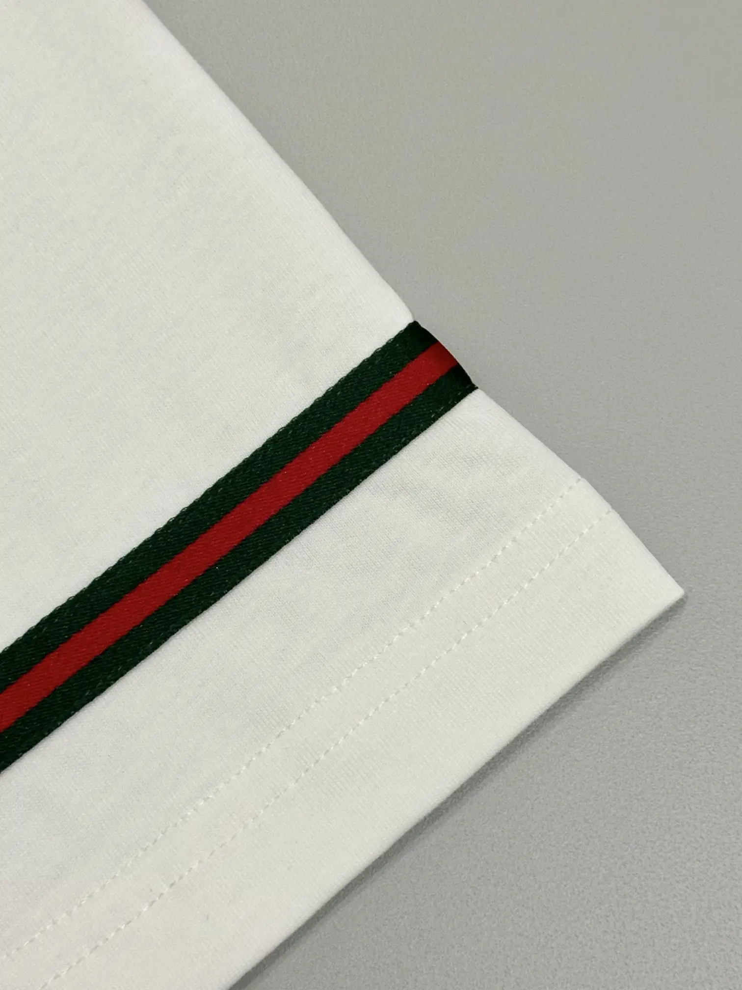 Logo Embroidered Web-Stripe Cotton T-Shirt D13513750 — view 8