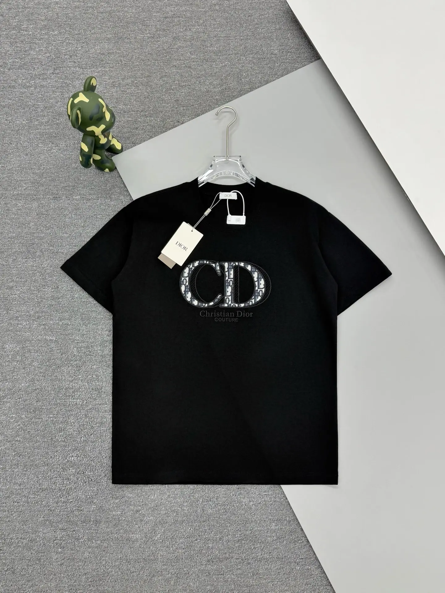 CD Oblique Embroidered Cotton T-Shirt D13513643