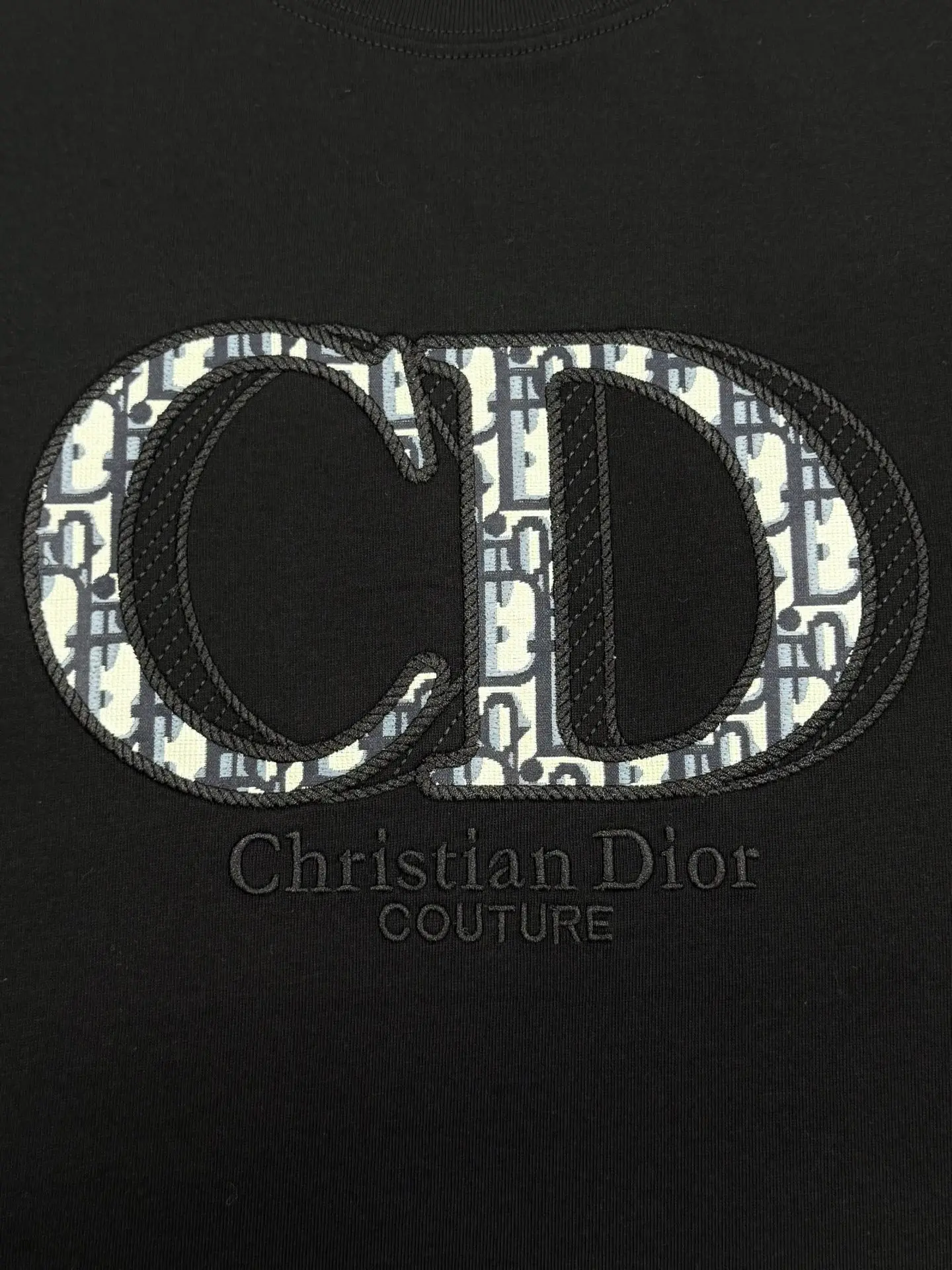 CD Oblique Embroidered Cotton T-Shirt D13513643 — view 5