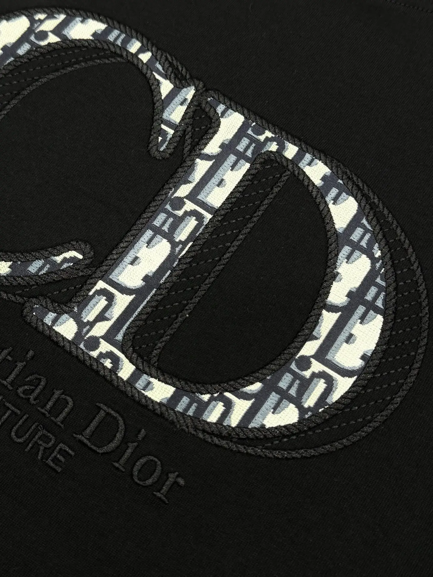 CD Oblique Embroidered Cotton T-Shirt D13513643 — view 6
