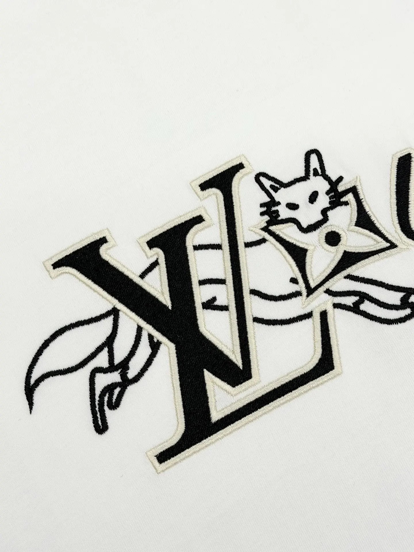 LV Lovers Fox Embroidered Cotton T-Shirt D13513776 — view 5
