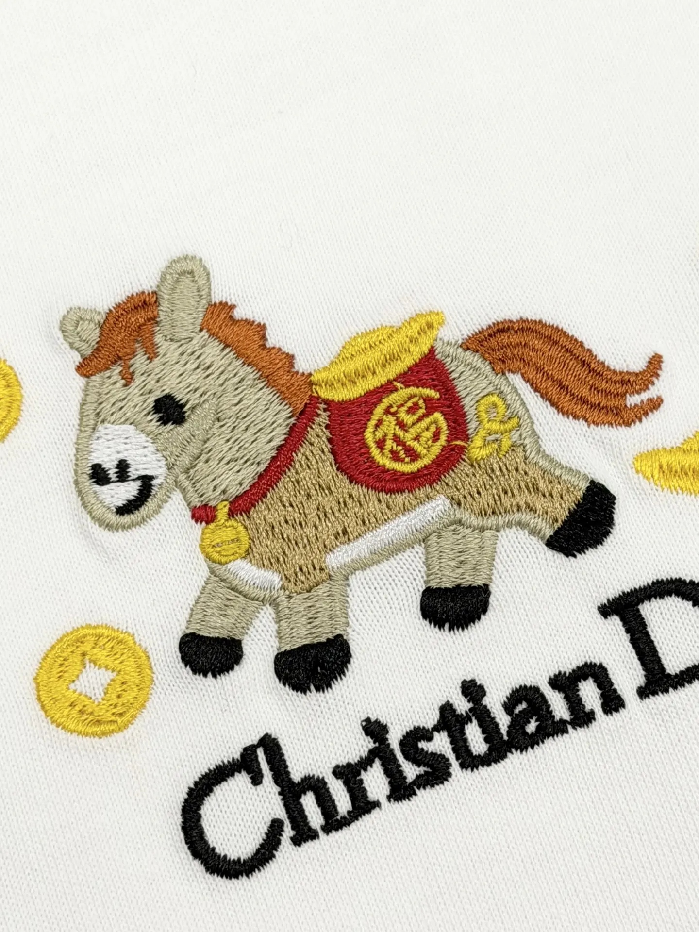 Lunar New Year Embroidered Cotton T-Shirt D13513772 — view 6