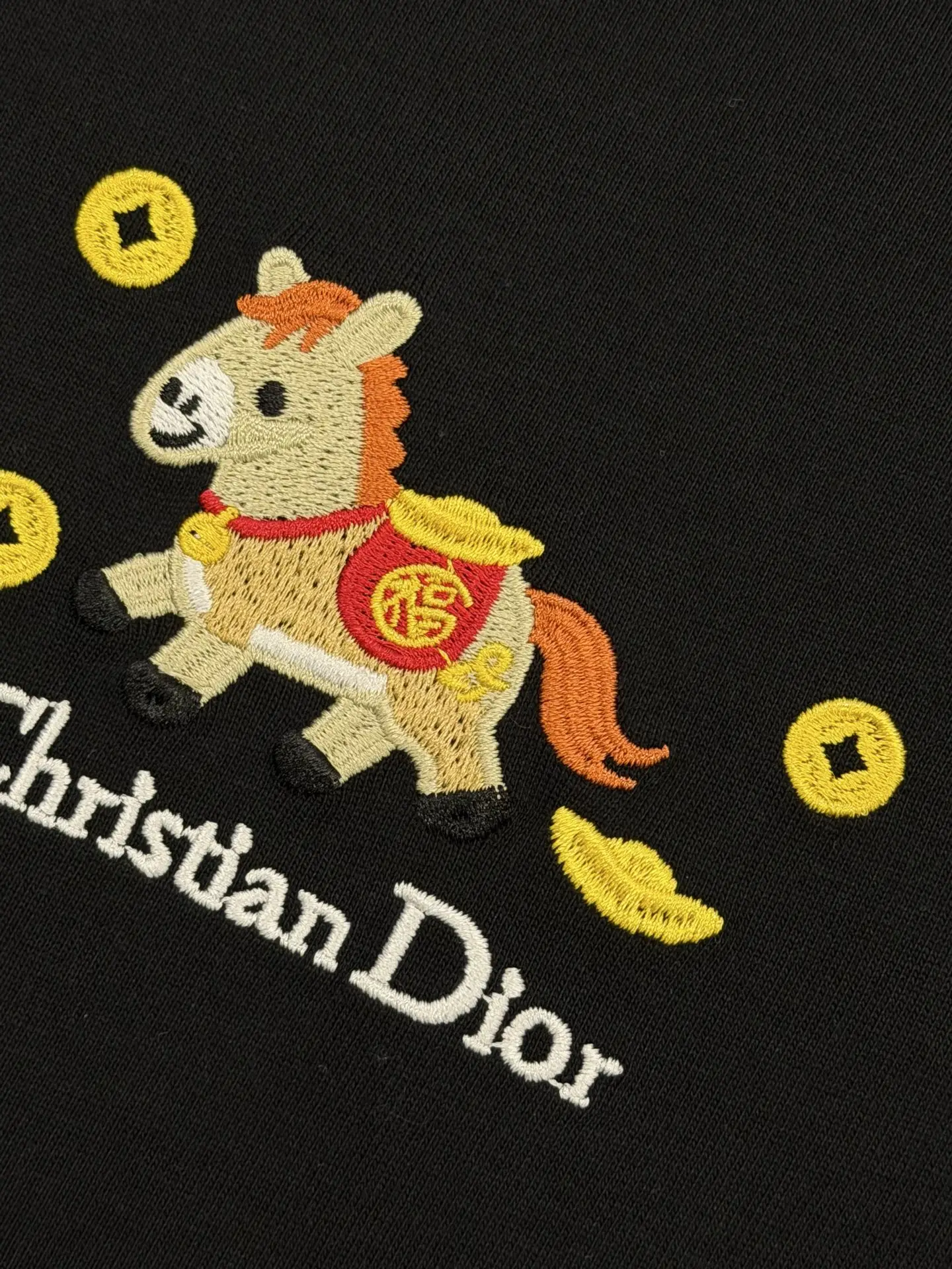 Lunar New Year Embroidered Cotton T-Shirt D13513773 — view 4