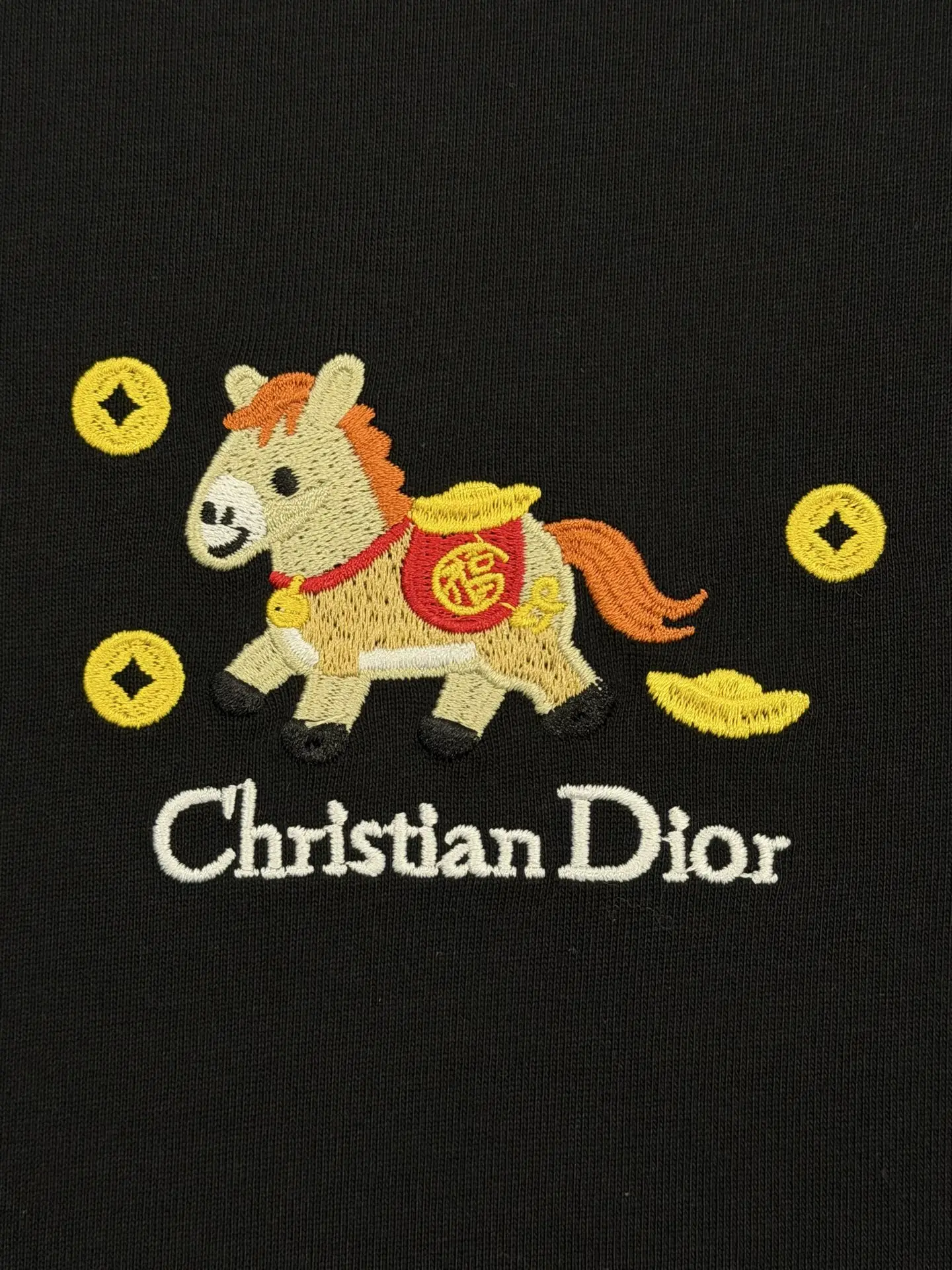 Lunar New Year Embroidered Cotton T-Shirt D13513773 — view 5