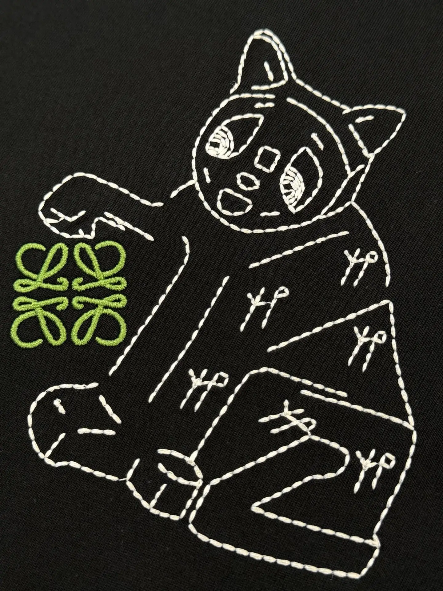 Louis Wain Cat Embroidered Cotton T-Shirt D13513516 — view 6