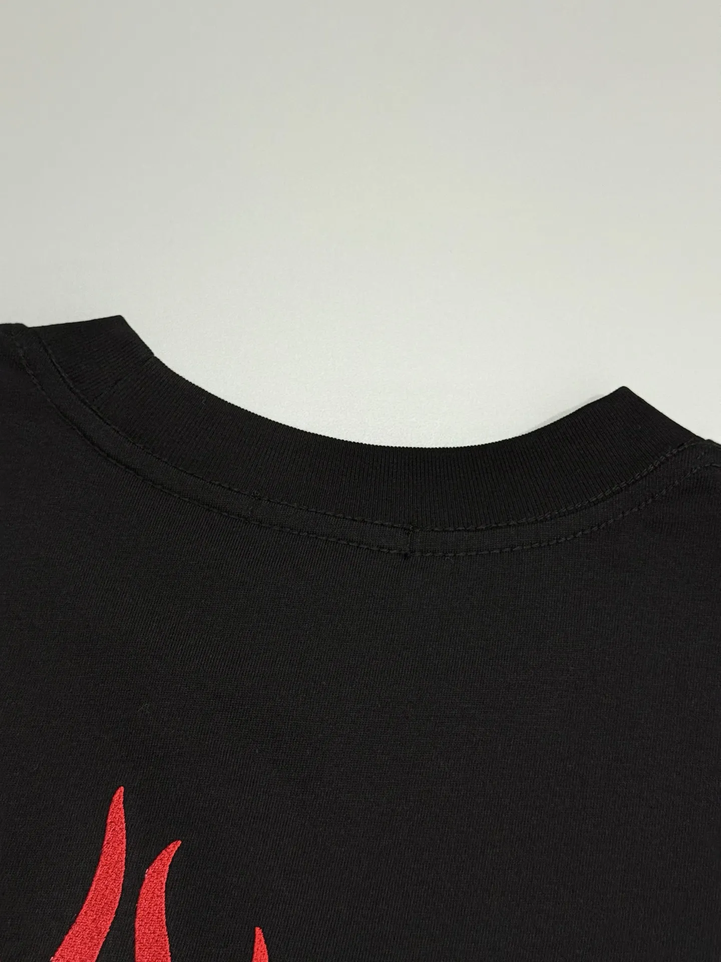 Flame Logo Embroidered Cotton T-Shirt D13513745 — view 6