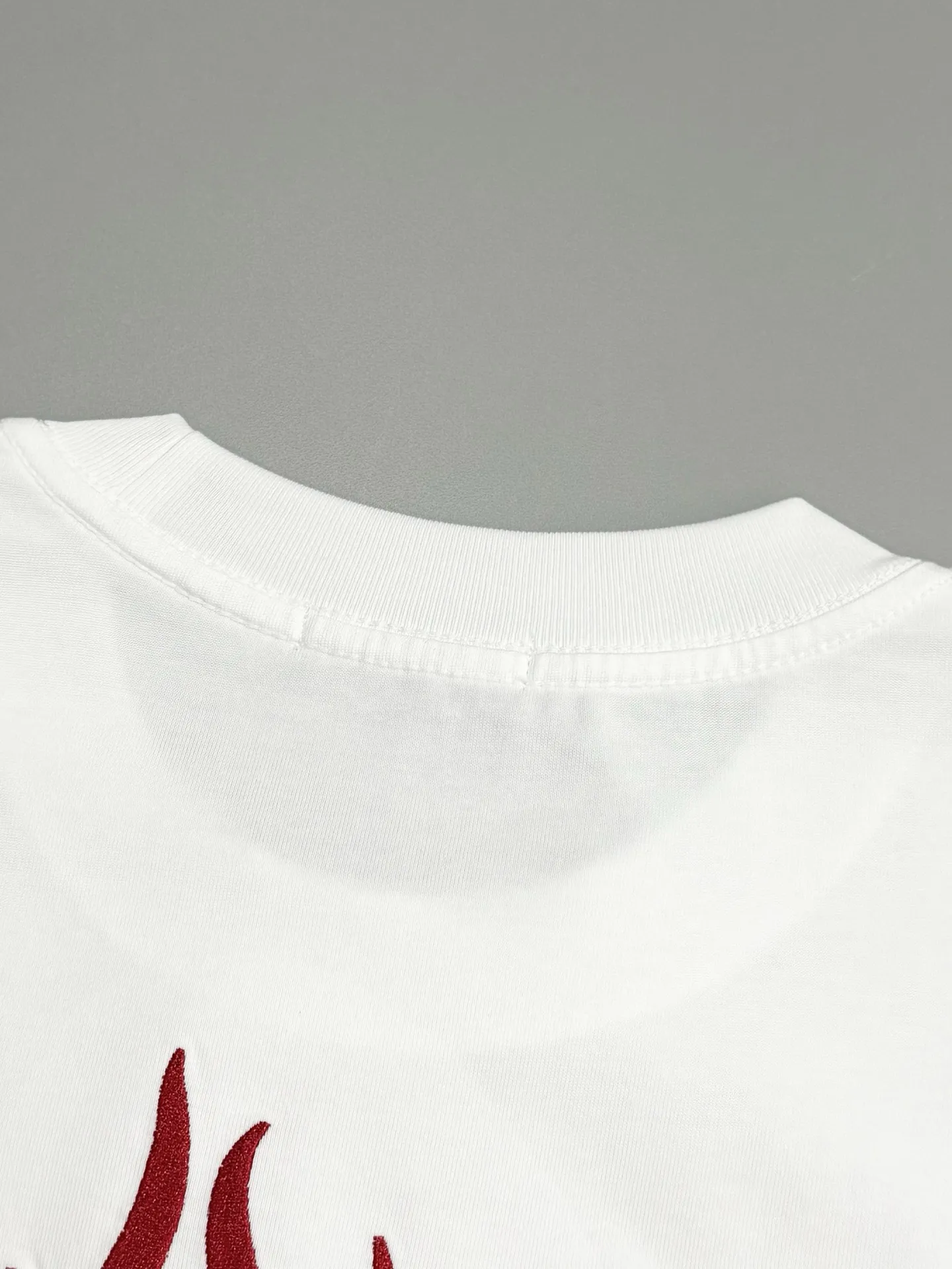Flame Logo Embroidered Cotton T-Shirt D13513744 — view 6