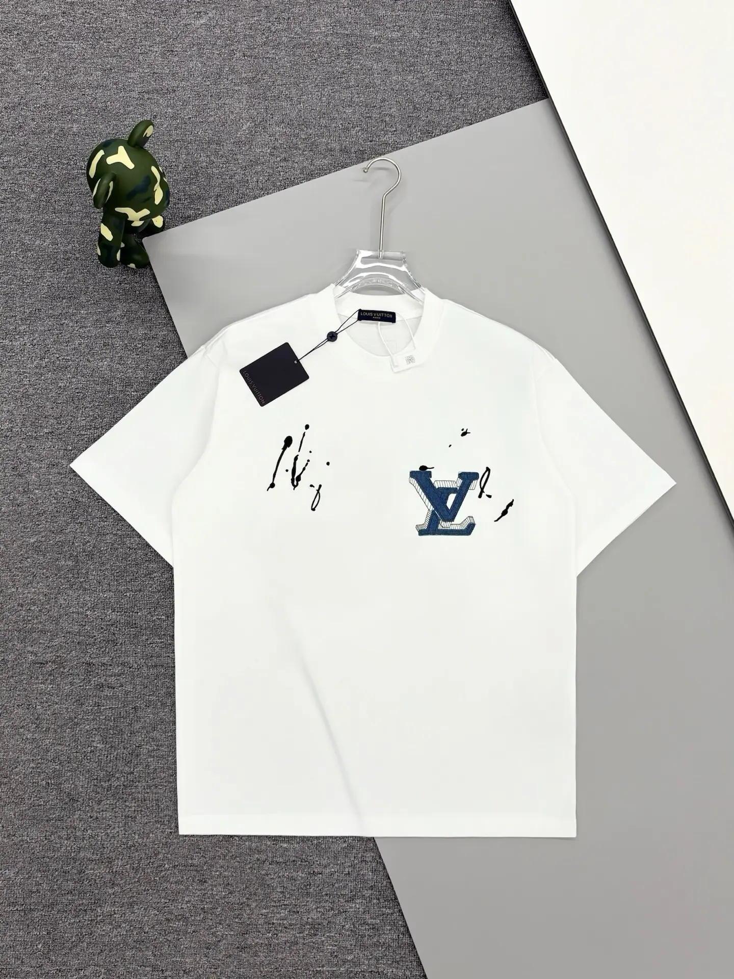 Embroidered Denim Patch Logo T-Shirt D14013794