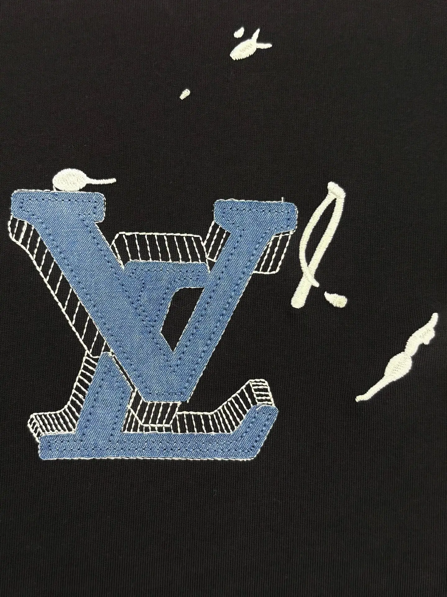Embroidered Denim Patch Logo T-Shirt D14013795 — view 5