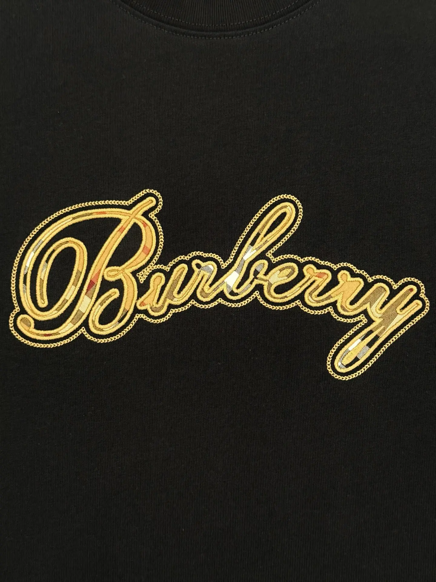 Logo Embroidery Check-Panel T-Shirt D14013478 — view 4