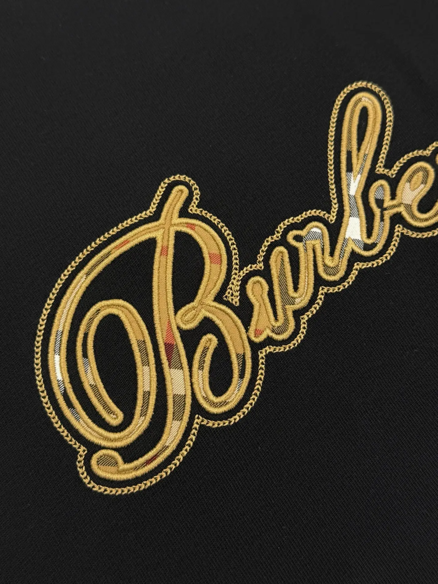 Logo Embroidery Check-Panel T-Shirt D14013478 — view 5