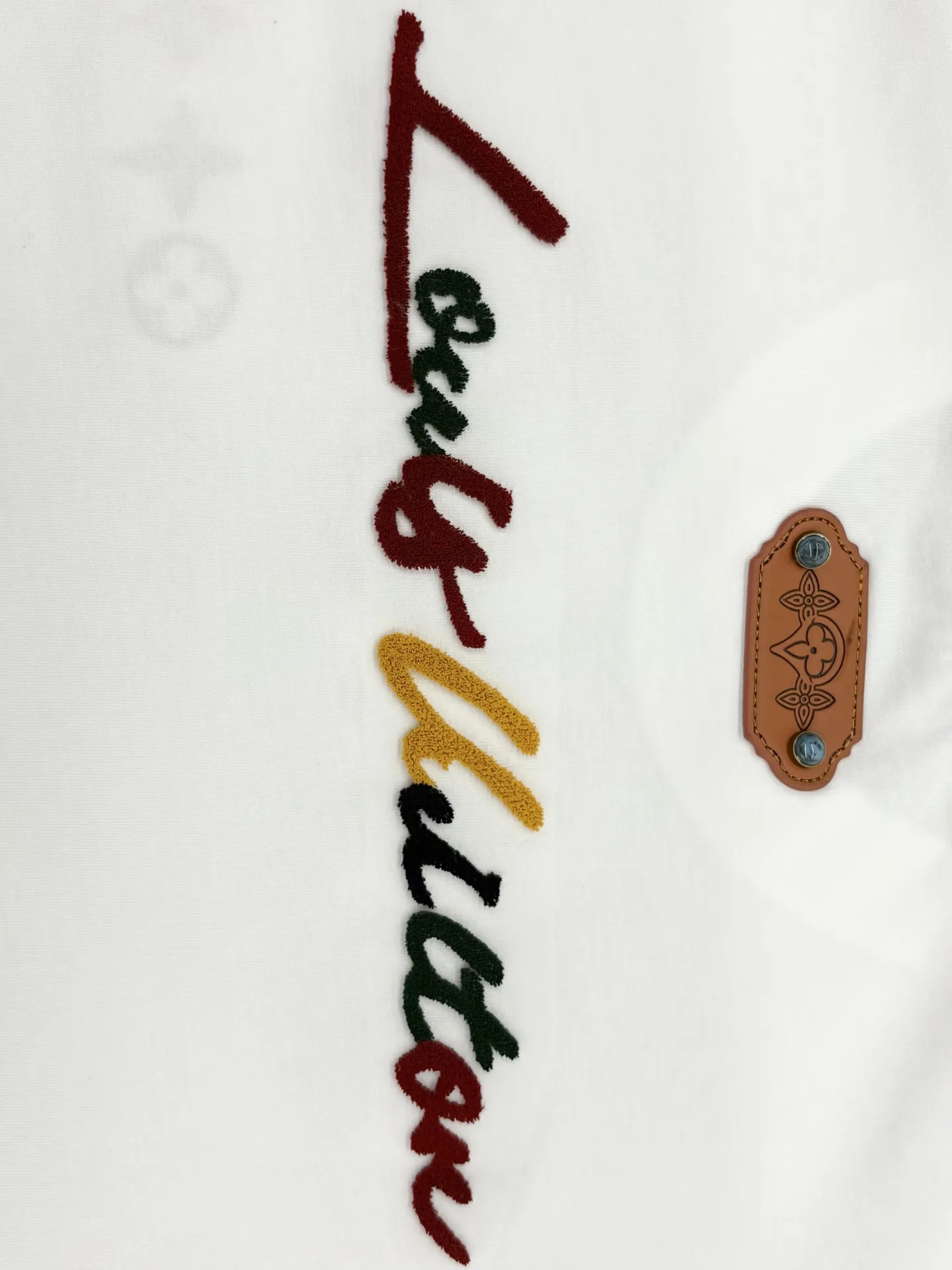 Embroidered Monogram Flower Cotton T-Shirt D14013800 — view 6