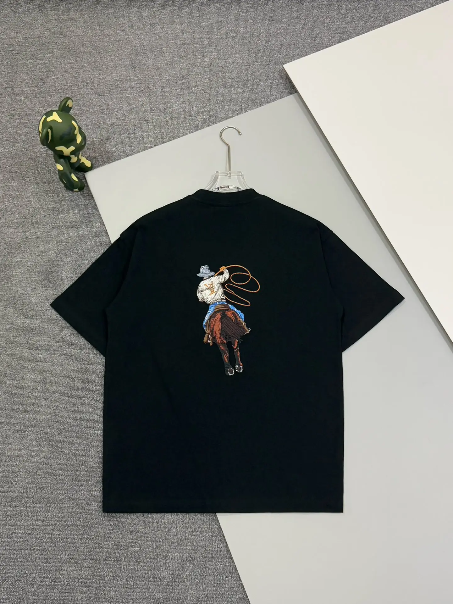 Embroidered Cowboy Lasso Cotton T-Shirt D14513807 — view 2