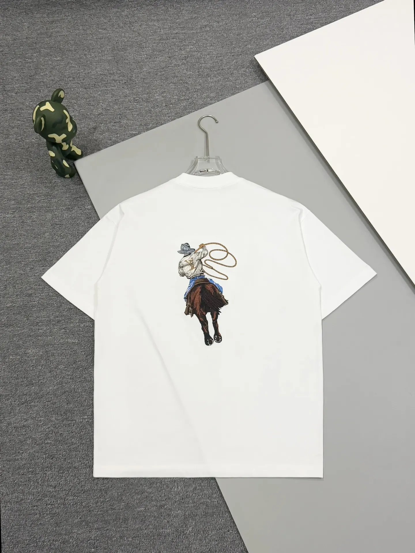 Embroidered Cowboy Lasso Cotton T-Shirt D14513806 — view 2