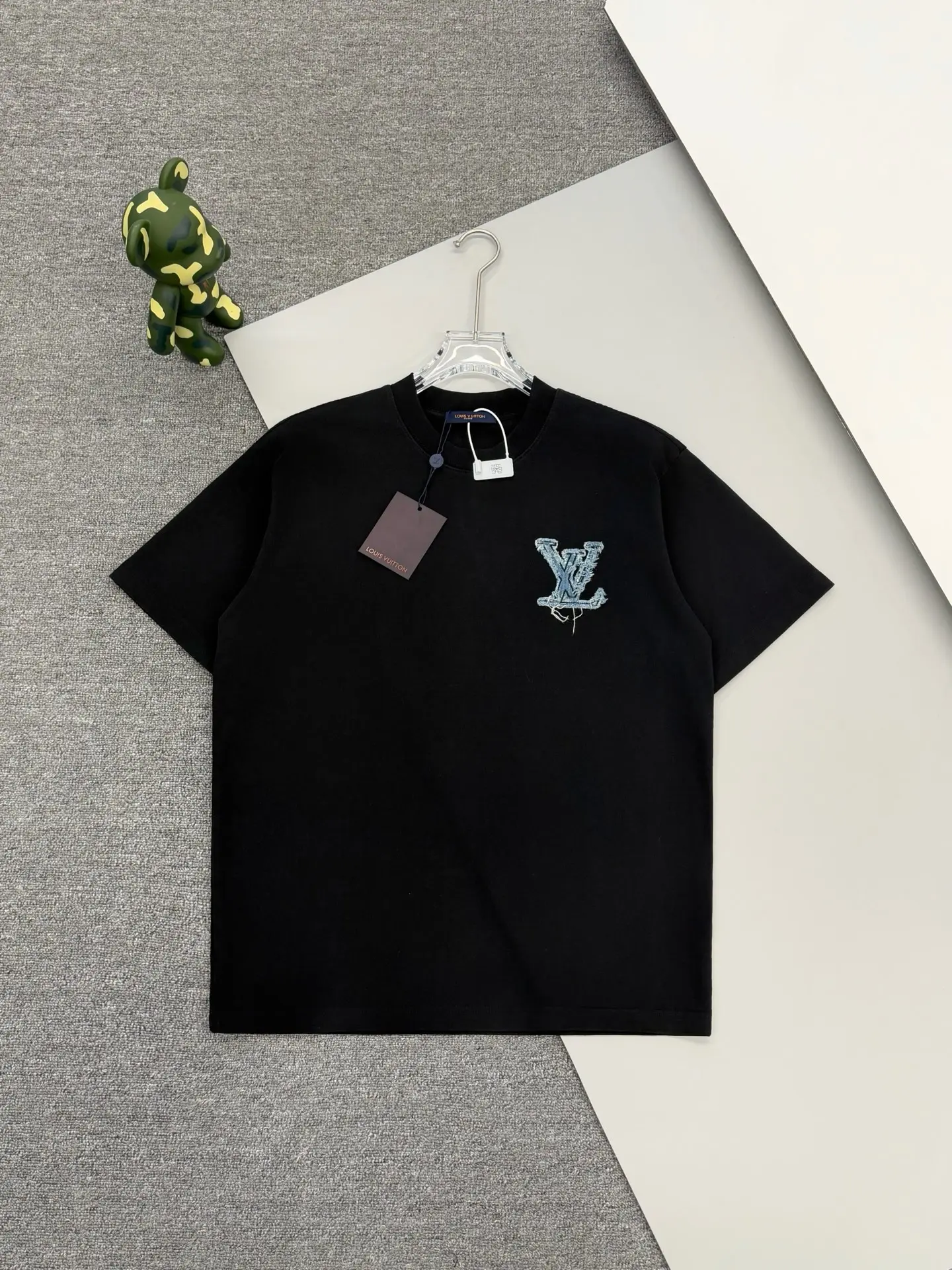 Embroidered Denim Patch Logo T-Shirt D15013655