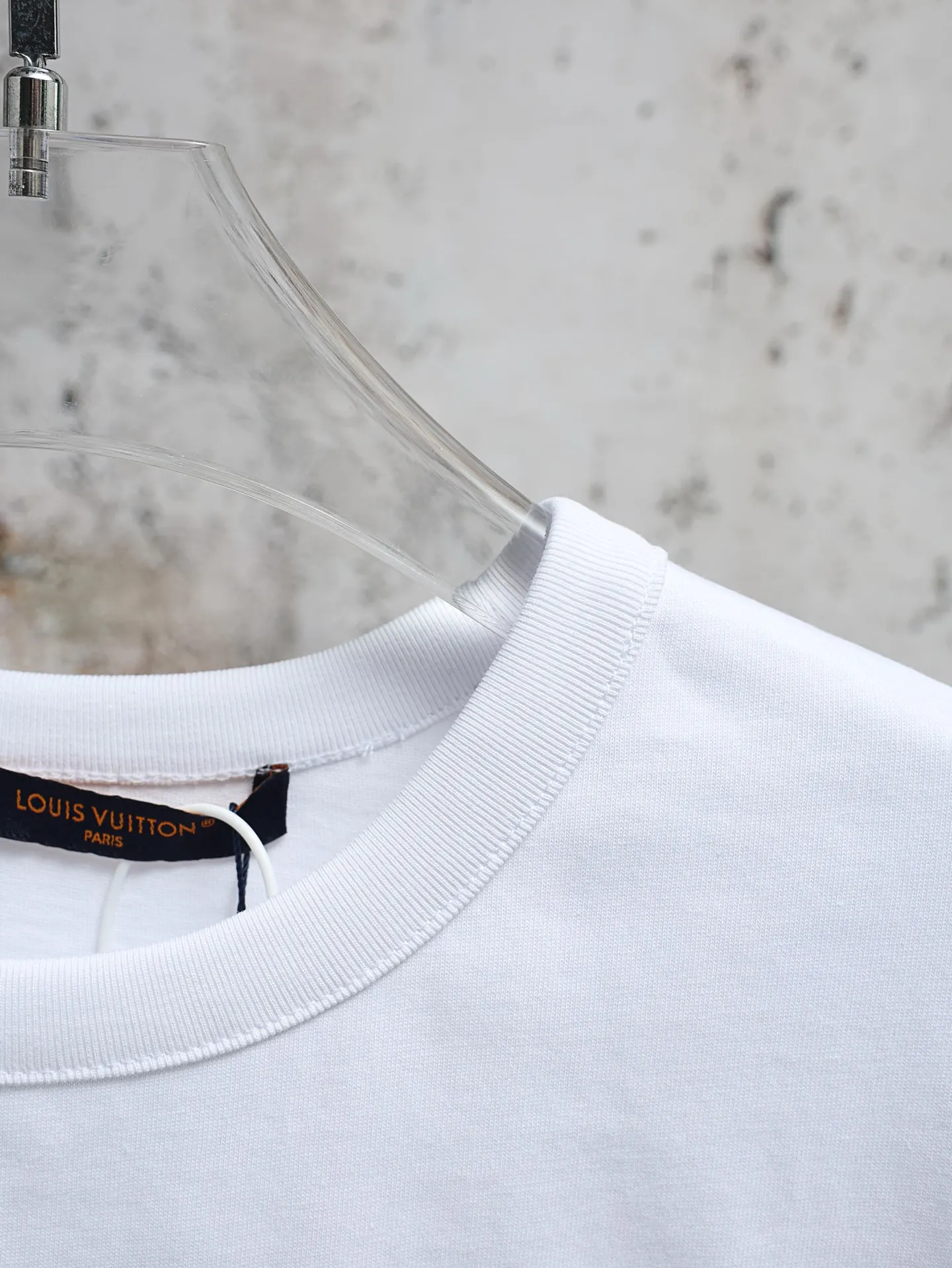 Leather Patch Cotton Crew-Neck T-Shirt D16021924 — view 5
