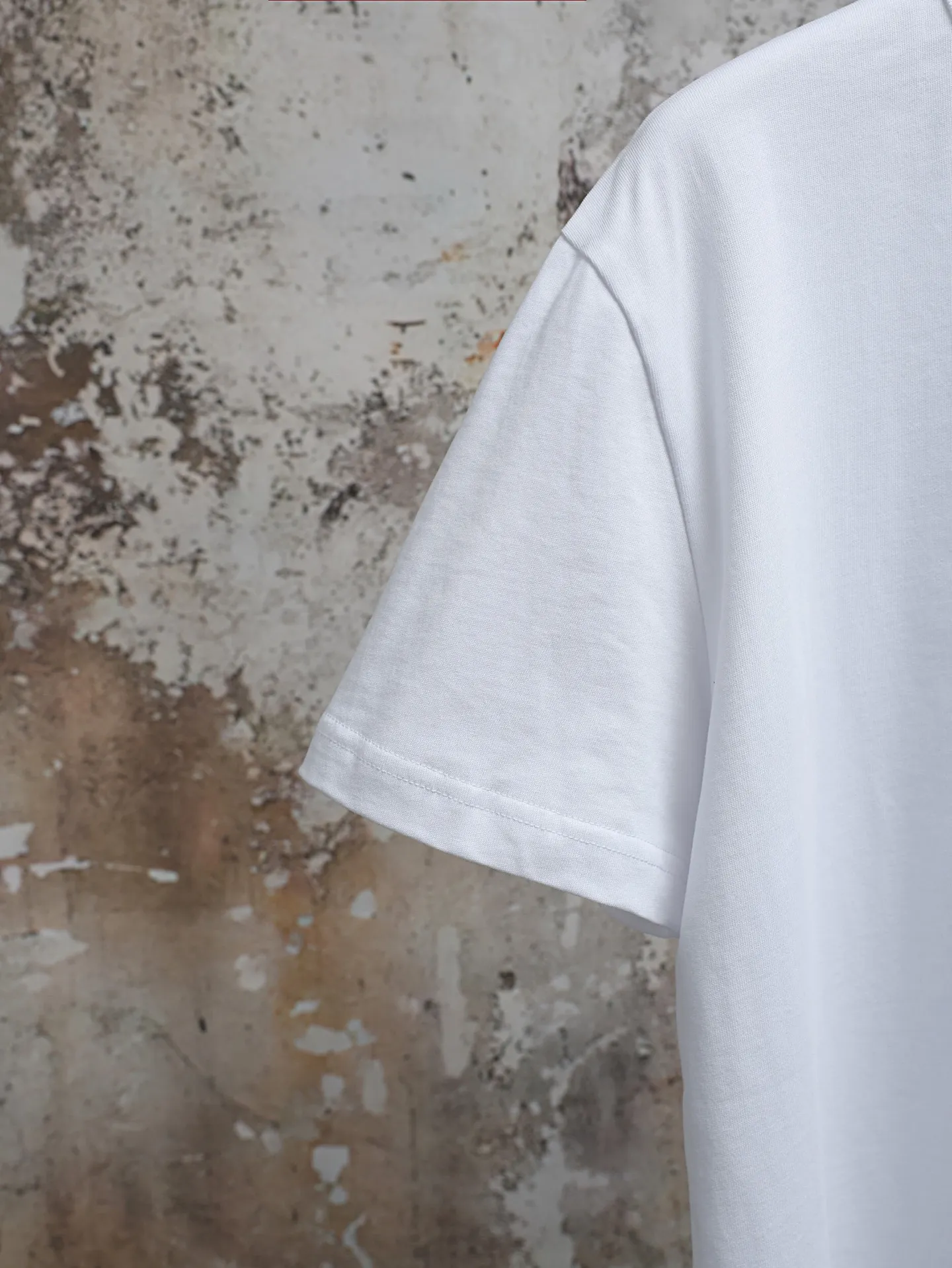 Leather Patch Cotton Crew-Neck T-Shirt D16021924 — view 7